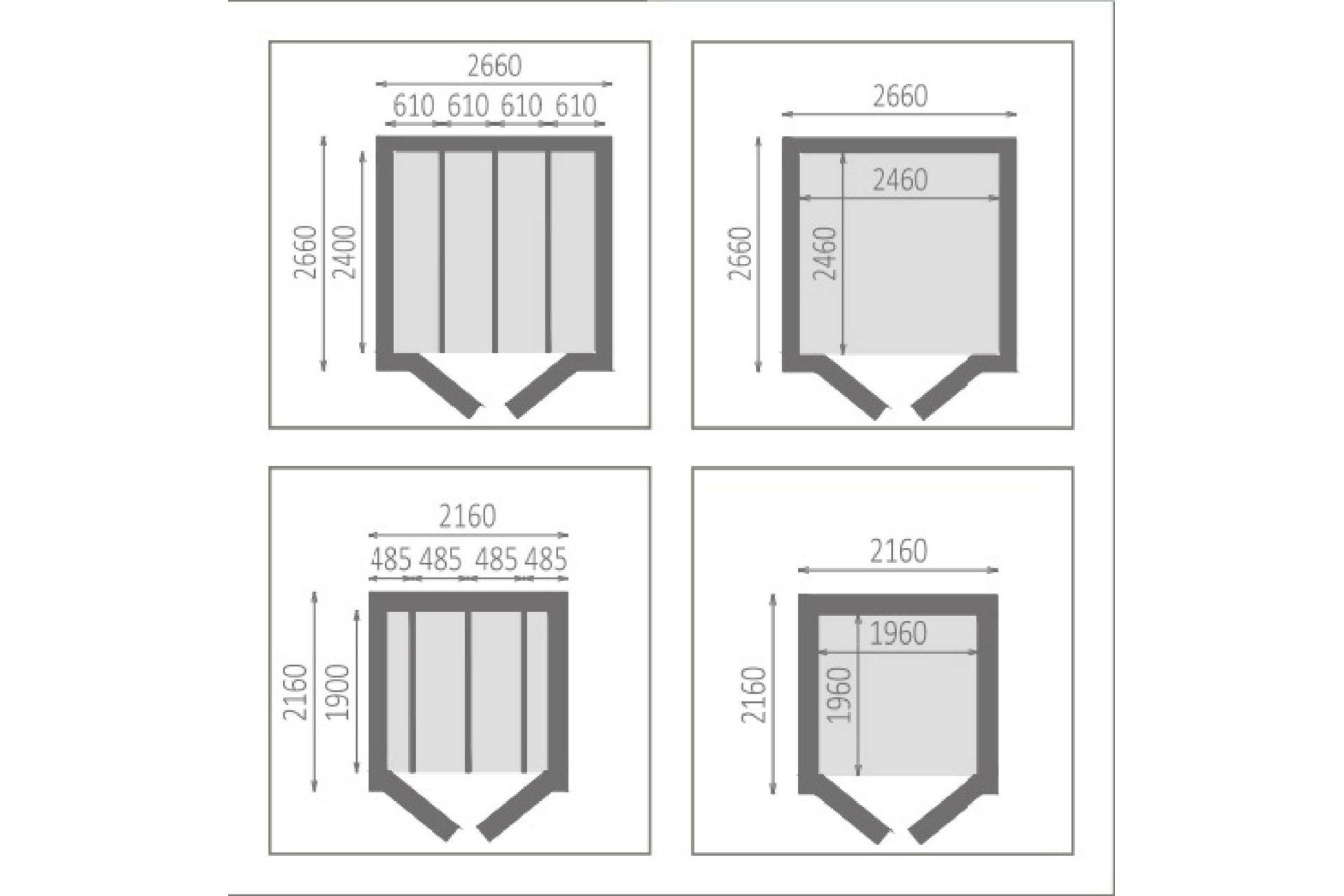 Domek ogrodowy Megiw Ognik 266 x 266 cm