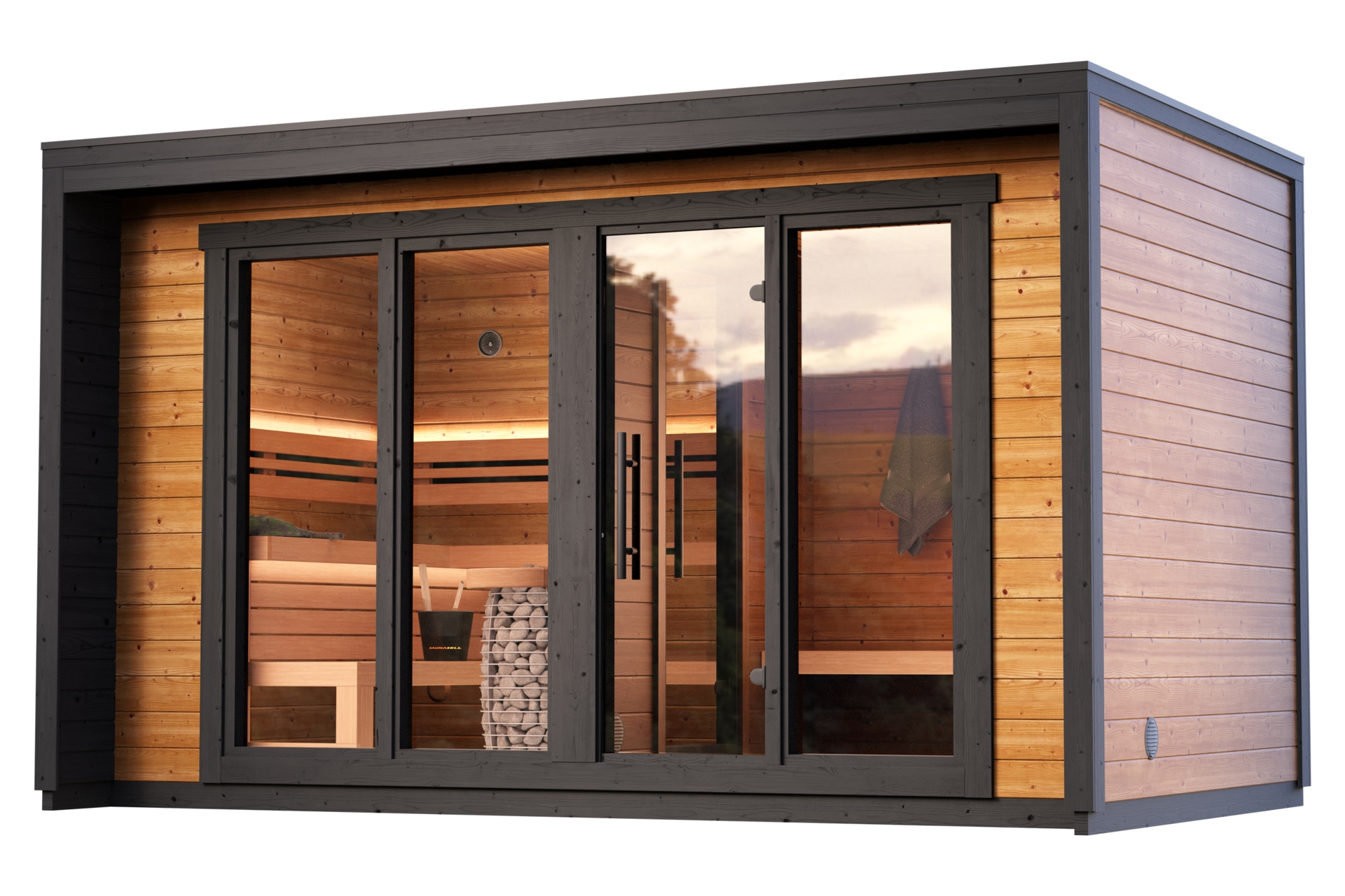 Sauna fińska zewnętrzna Leil® Saunas Patio L 5-osobowa