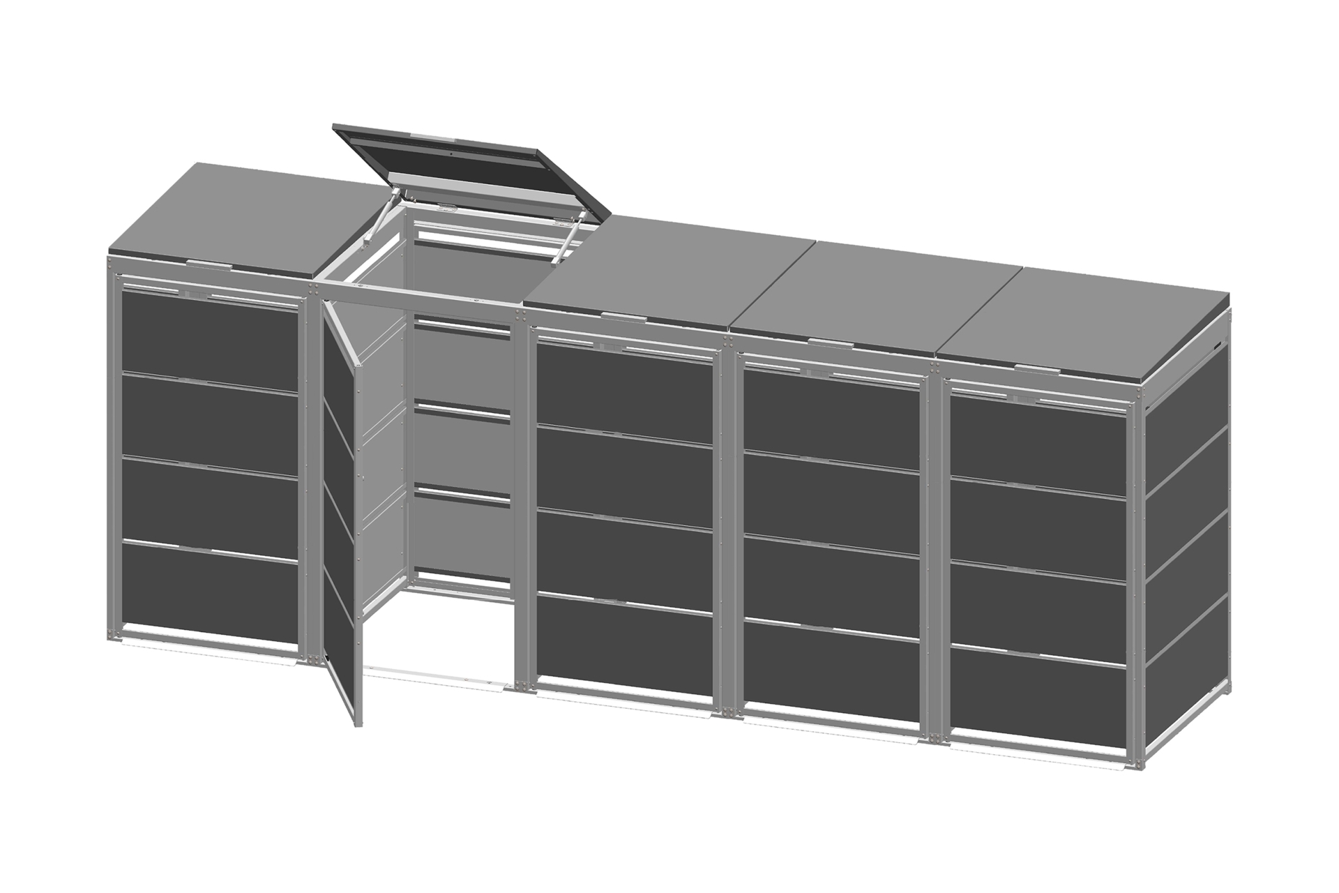 Zabudowa kosza śmietnikowego TOP BOX Premium 5 x 120 l