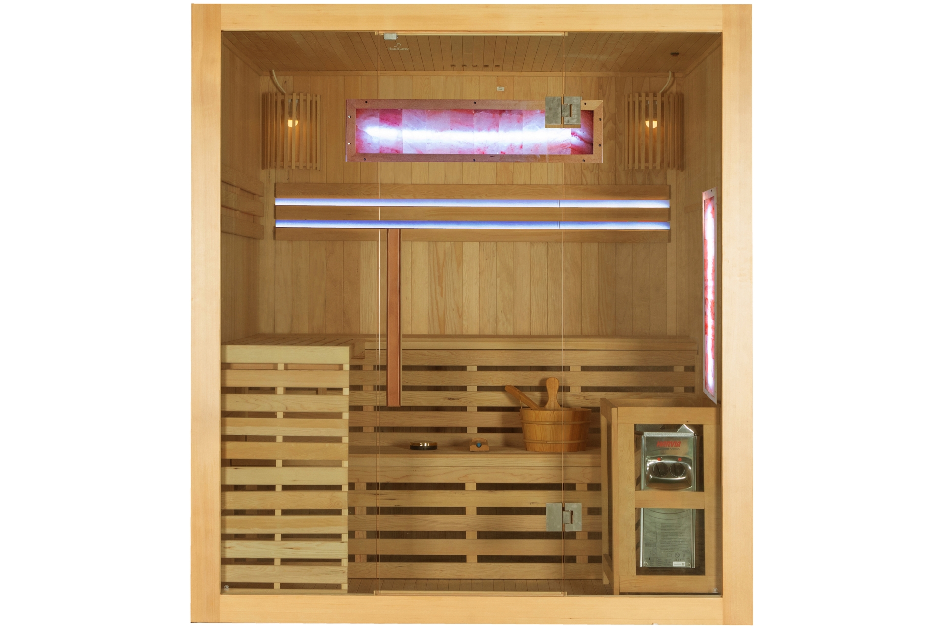 Sauna fińska Nordum Solea 4-osobowa naturalna - z panelami solnymi - z jodły kanadyjskiej Sauna fińska Nordum Solea 4-osobowa naturalna