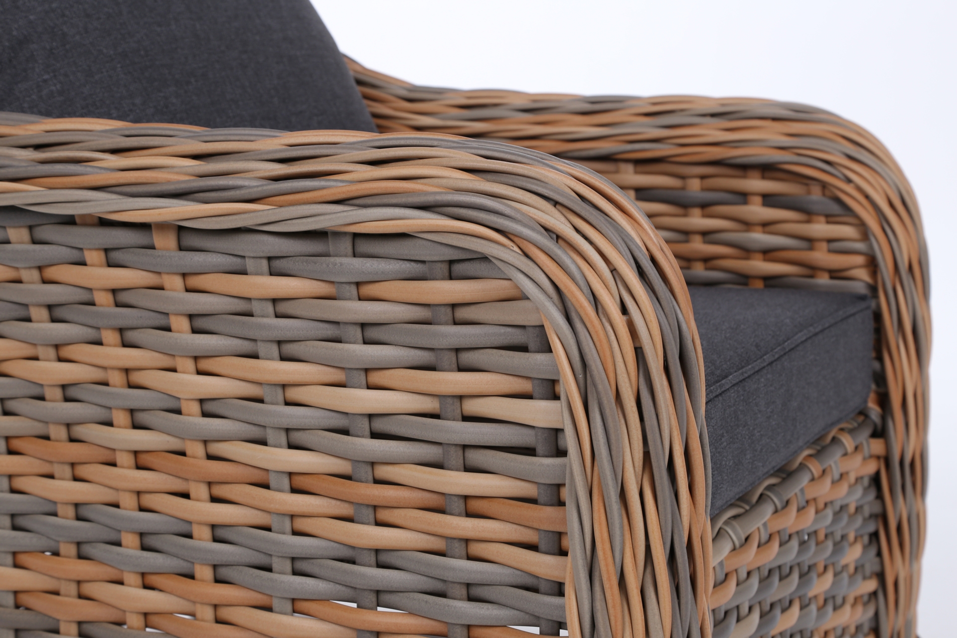 Meble ogrodowe technorattanowe Foggia Ginger Melange / Dark Grey