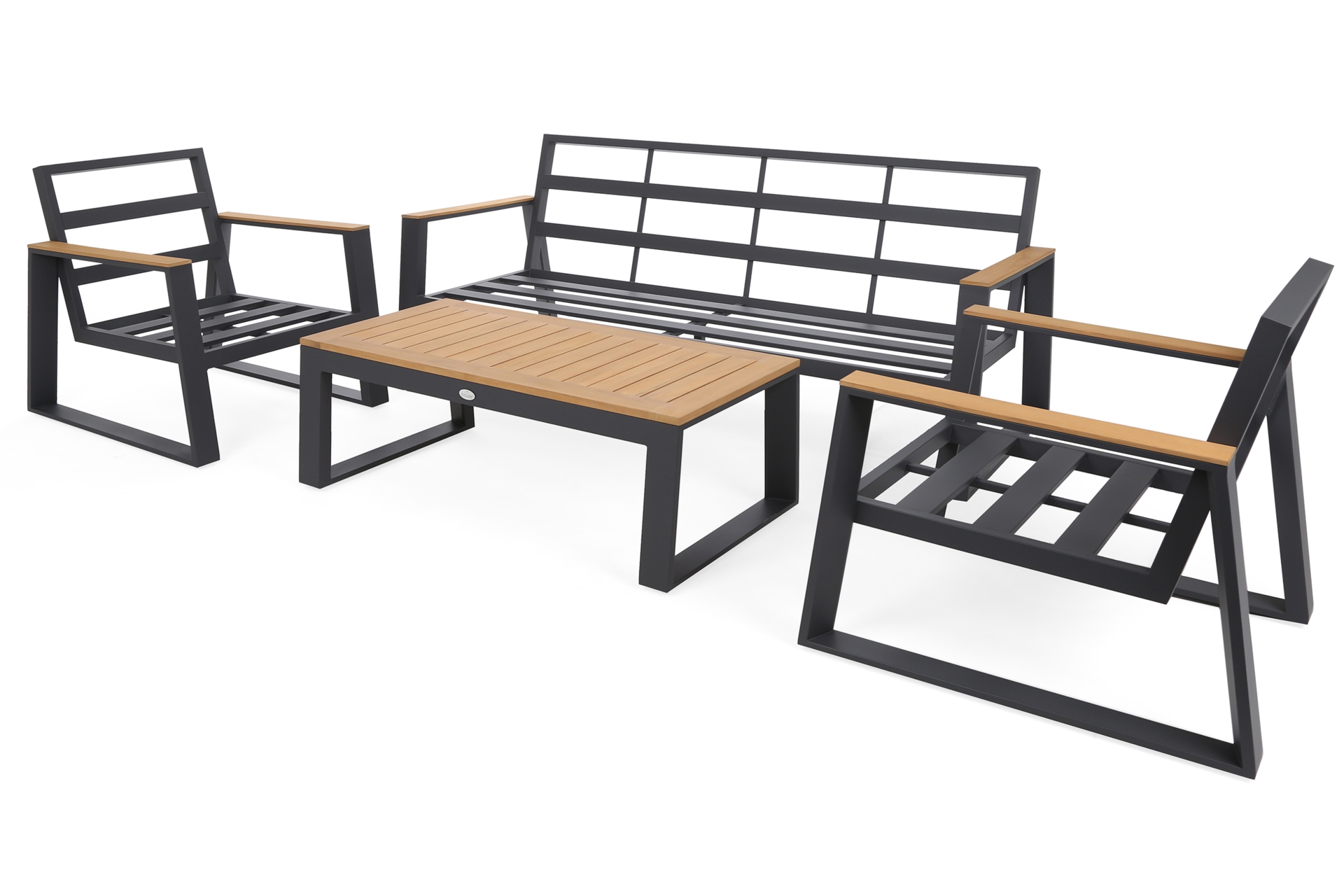 Meble ogrodowe aluminiowe Rimini Dark Grey / Beige Melange