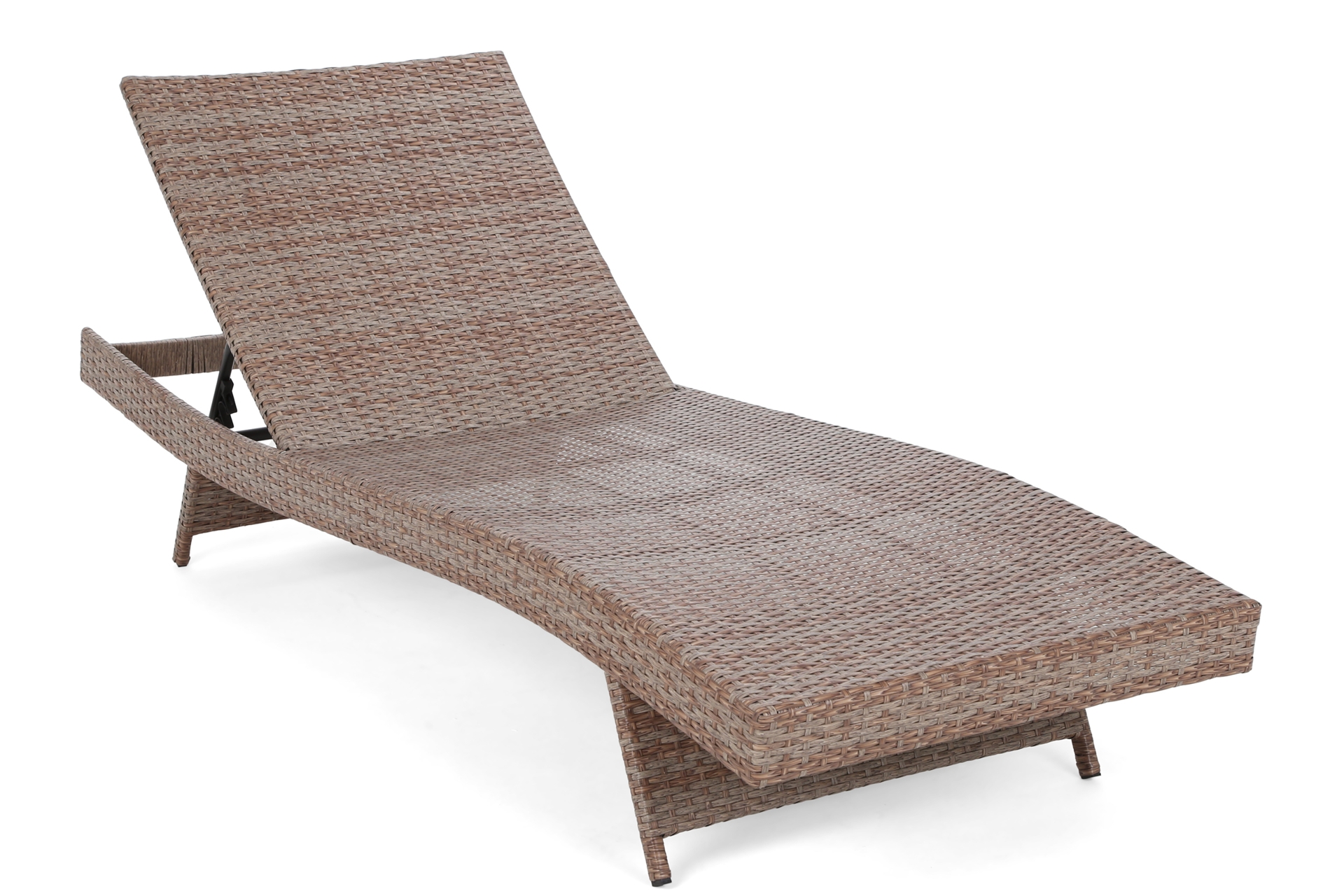 Leżak ogrodowy technorattanowy Bora Bora Ginger / Brown Melange z poduszką