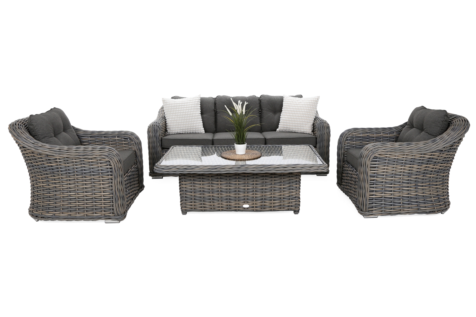 Meble ogrodowe technorattanowe Foggia Flex Silk Grey / Grey Melange