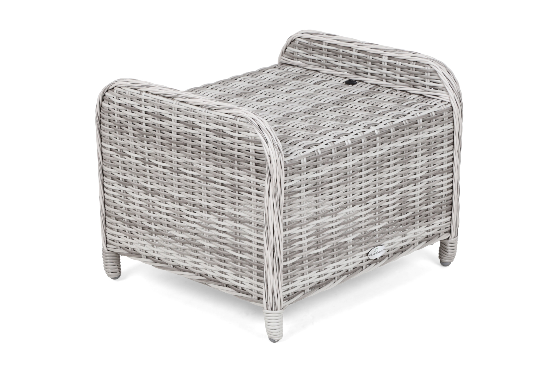 Podnóżek technorattanowy Bristol Light Grey / Grey Melange