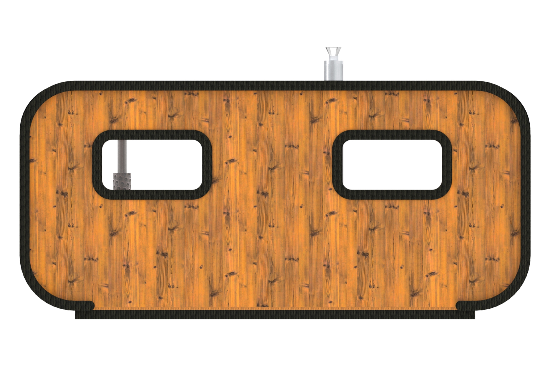 Sauna fińska zewnętrzna Hobbit Odnova z balią 220 x 500 cm