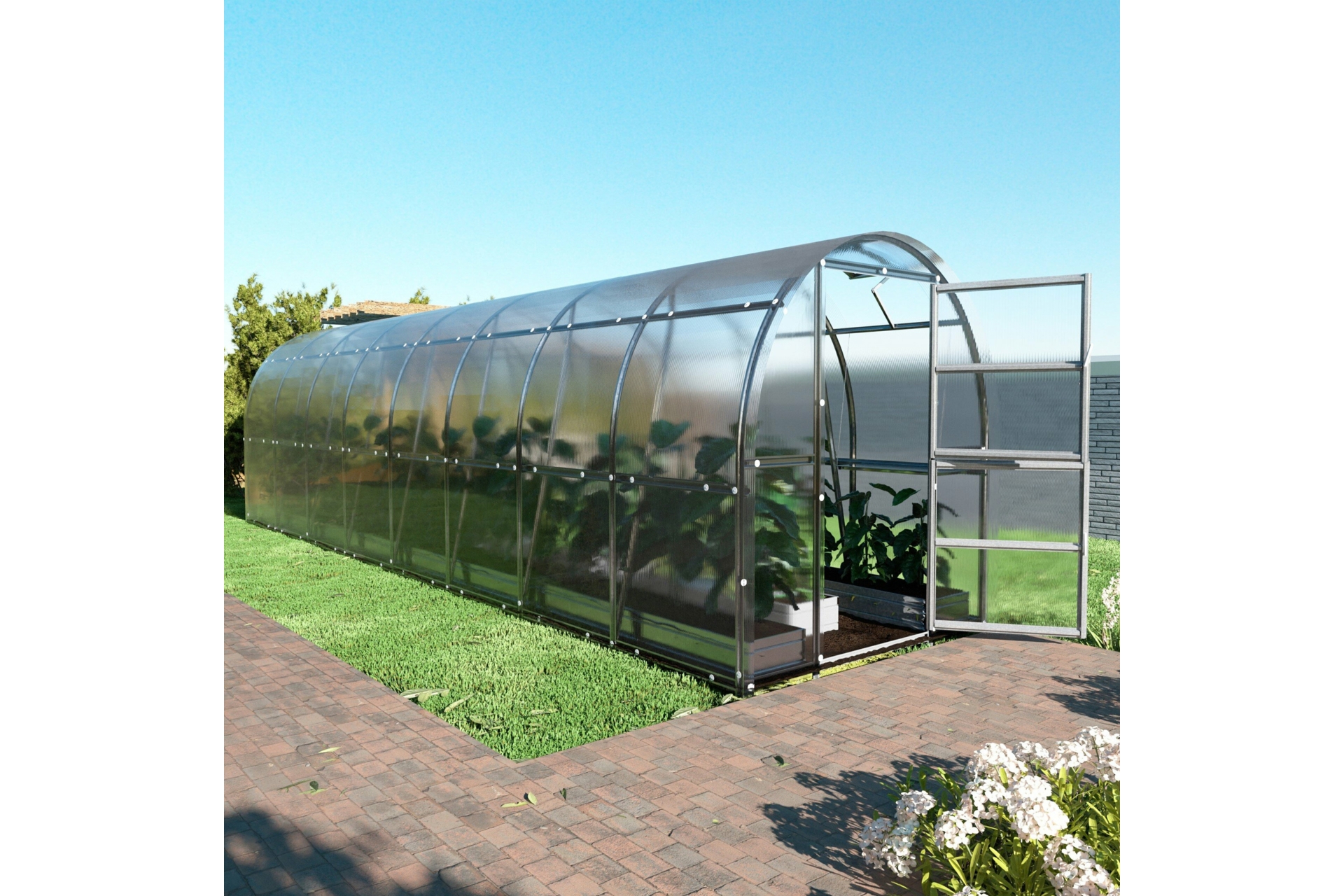 Szklarnia ogrodowa z poliwęglanu Terplant Comfort 2x8 m