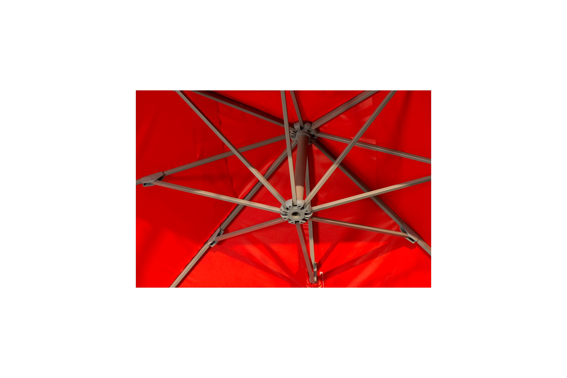Parasol ogrodowy Rio 300 cm beżowy Parasol ogrodowy Litex Garden Rio 300 cm Silver / Ecru