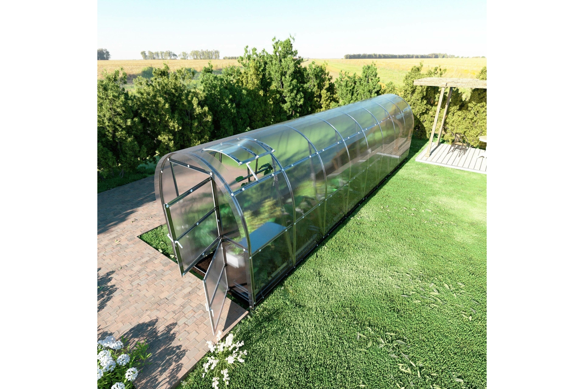 Szklarnia ogrodowa z poliwęglanu Terplant Comfort 2x8 m