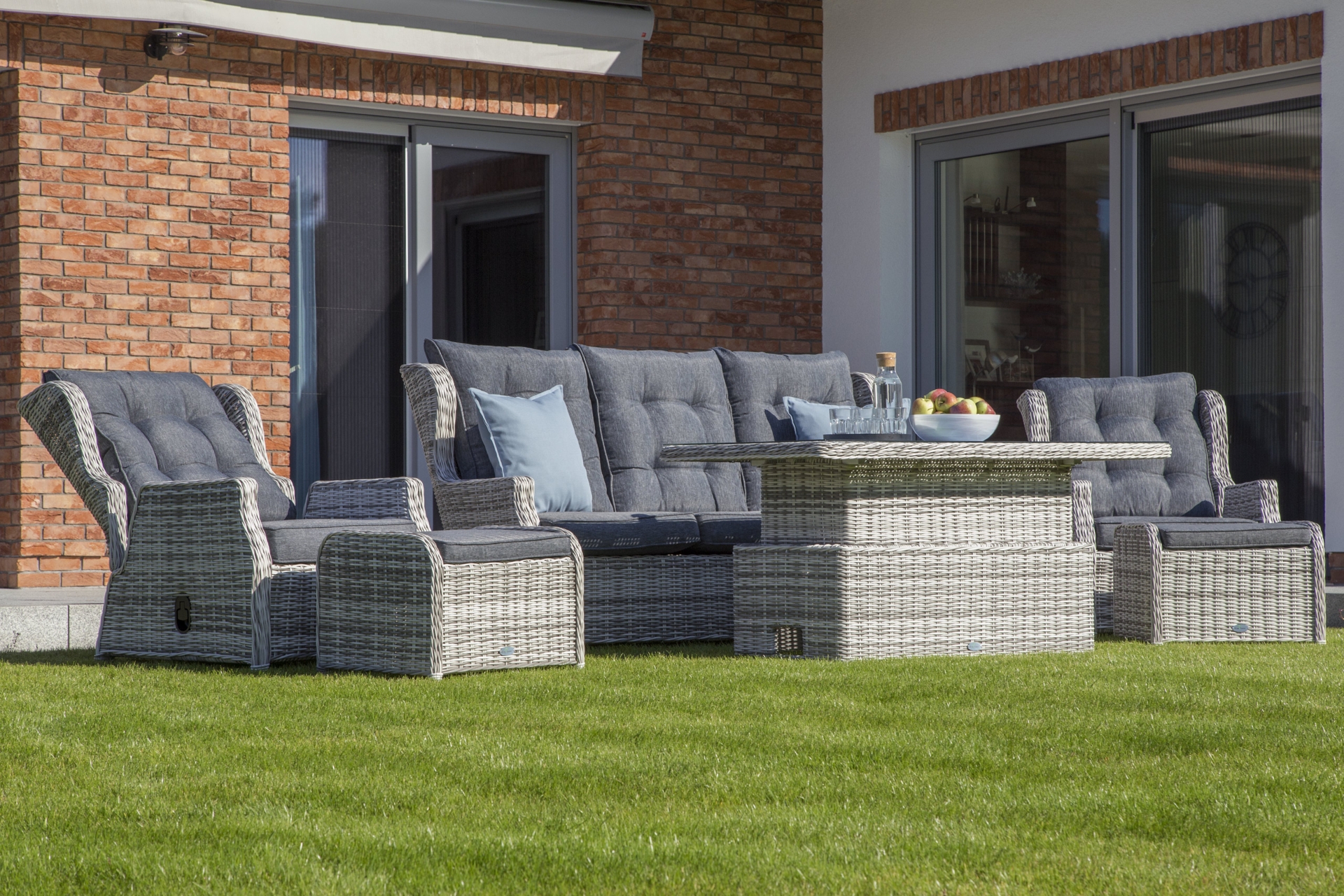 Meble ogrodowe technorattanowe Memfis Grey / Grey Melange