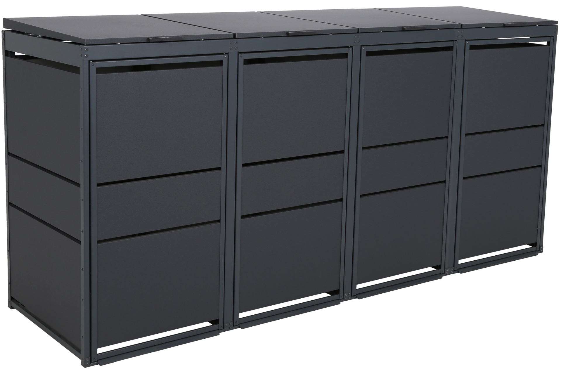 Zabudowa kosza śmietnikowego TOP BOX Premium 4 x 240 l - antracytowy - 4 moduły Zabudowa kosza śmietnikowego TOP BOX Premium 4 x 240 l