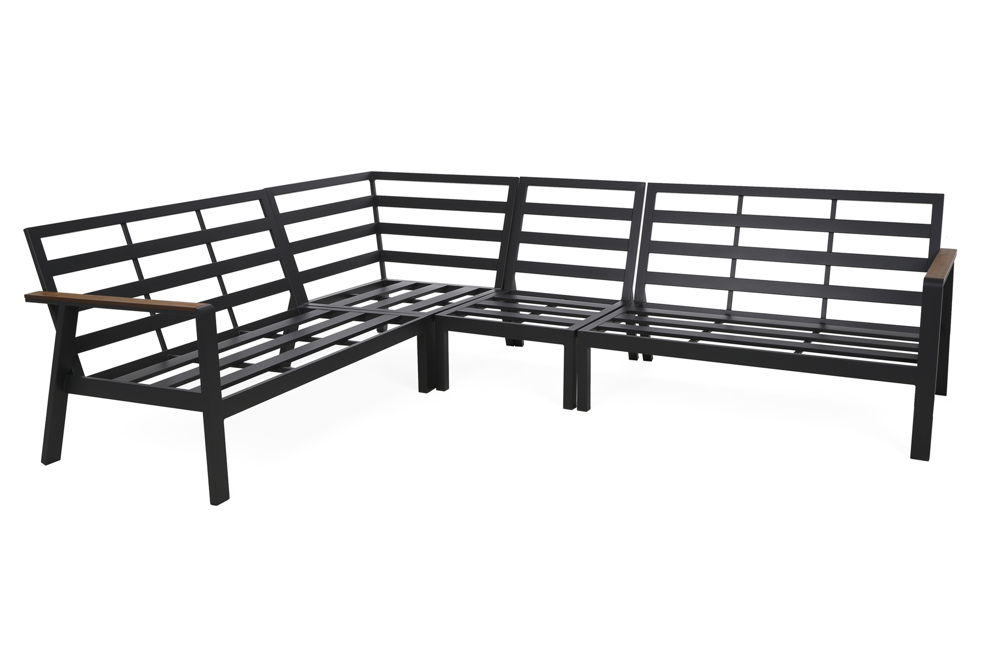 Narożne meble aluminiowe Turyn Dark Grey / Grey Melange