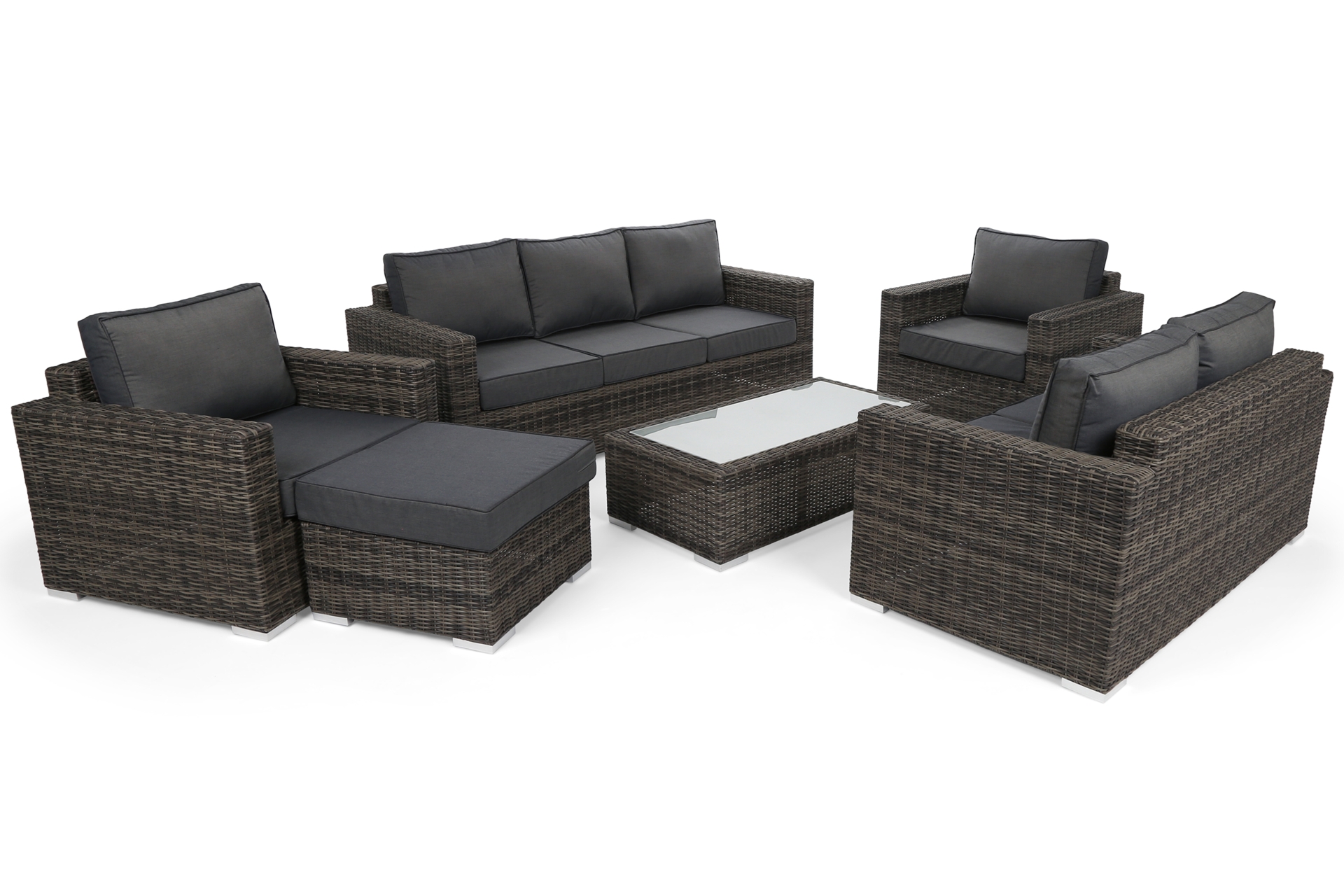 Meble ogrodowe technorattanowe Perugia Olive / Grey