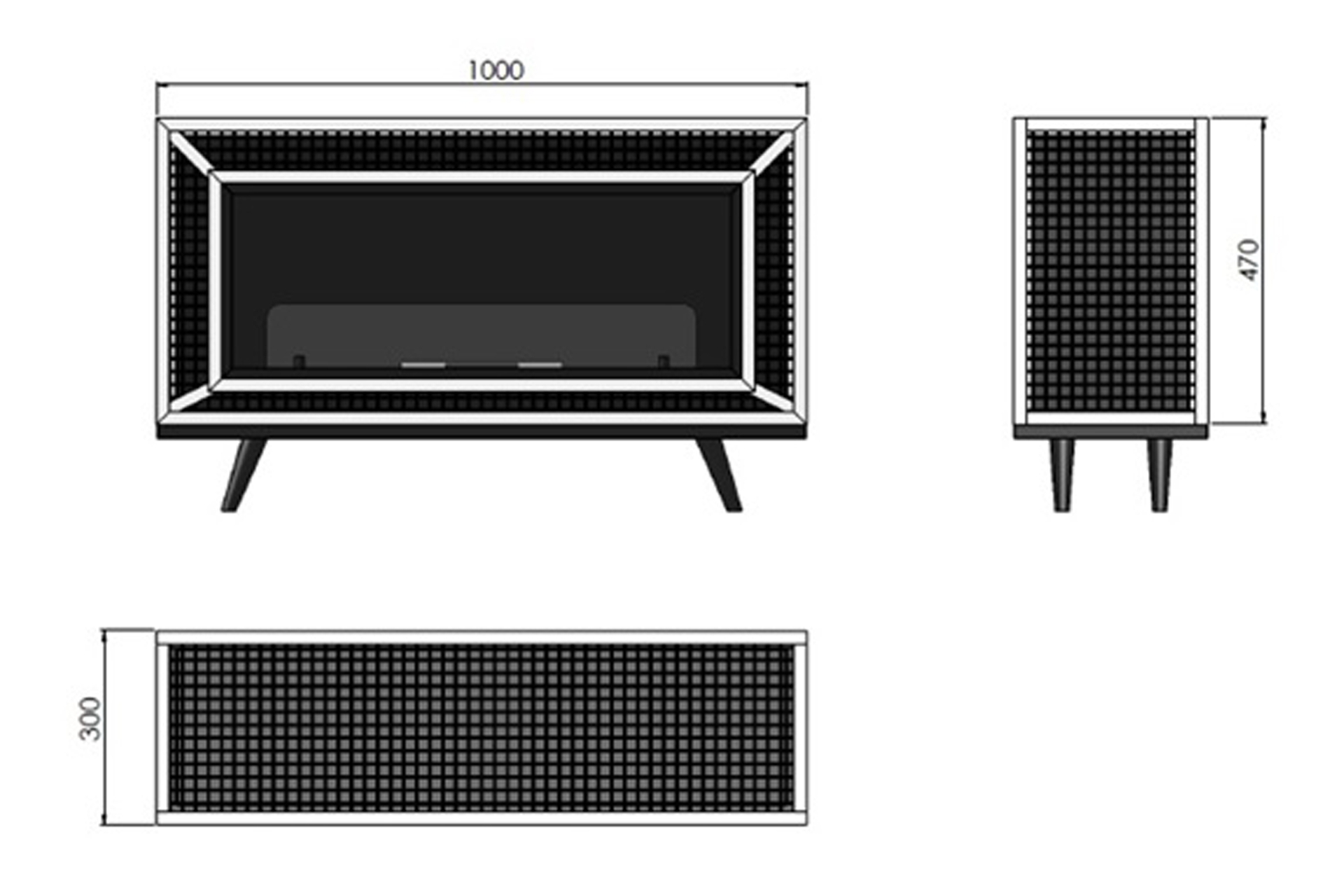 Biokominek prostokątny Infire Industrial Biokominek Infire Industrial