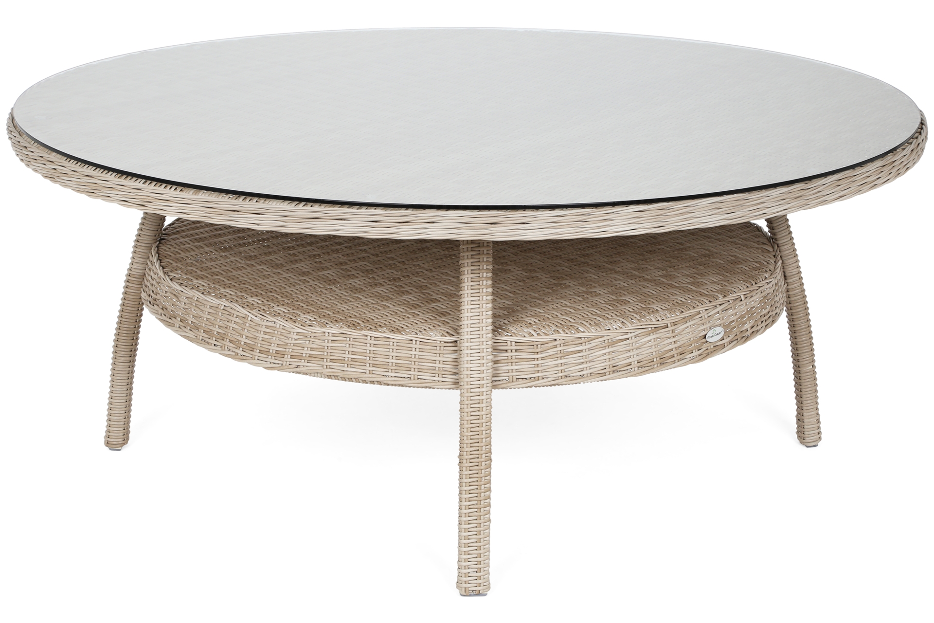 Meble ogrodowe technorattanowe Bristol Round Elegant 180 cm Beige / Beige Melange 8+1 - beżowe - dla 8 osób Meble ogrodowe technorattanowe Bristol Round Elegant 180 cm Beige / Beige Melange 8+1
