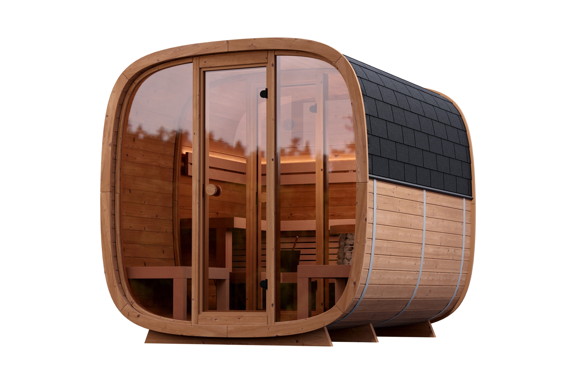 Sauna fińska zewnętrzna Leil® Saunas Dice Dual 4-osobowa