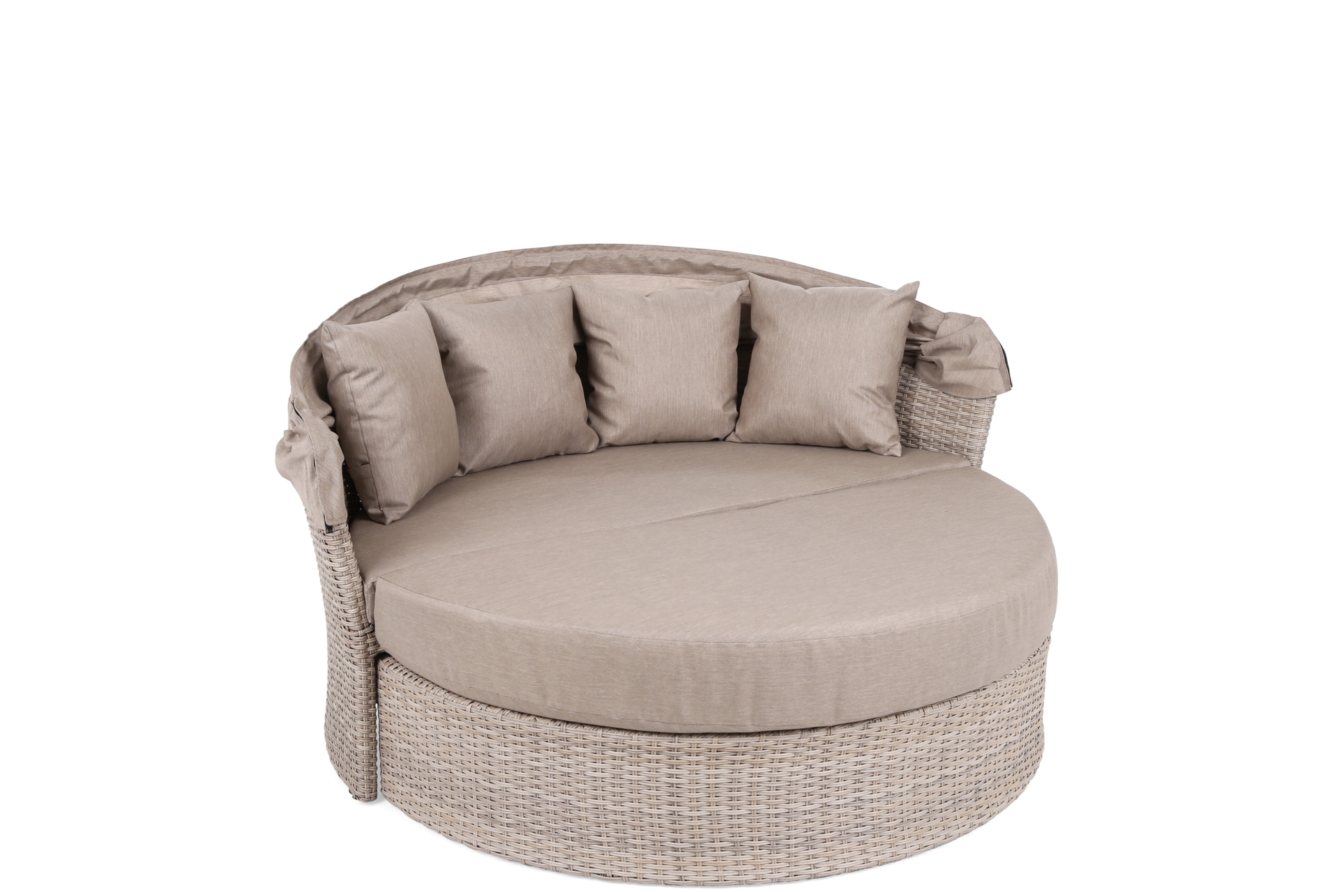 Sofa ogrodowa z baldachimem Sydney Beige / Brown Melange