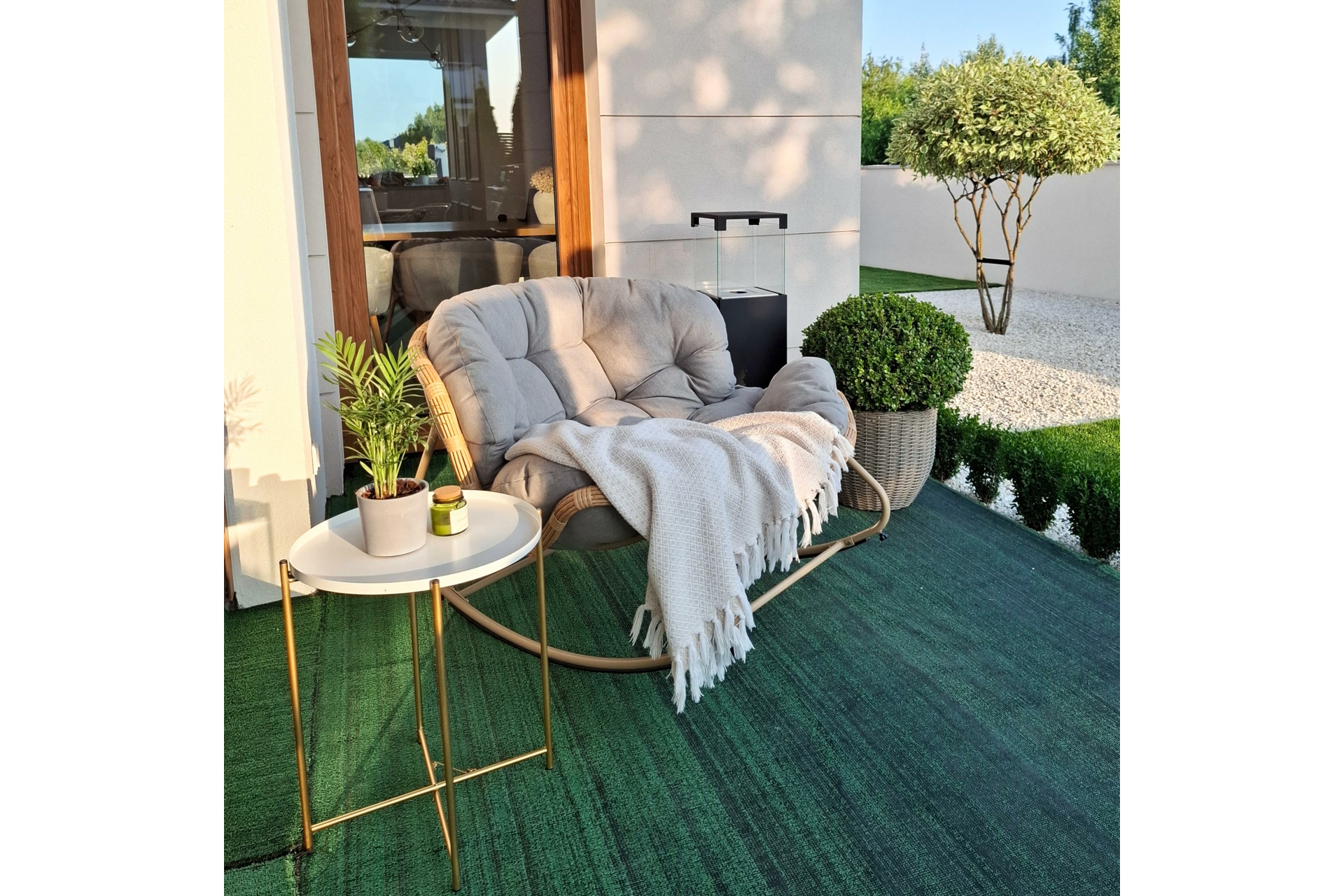 Fotel technorattanowy Palermo Beige / Light Grey