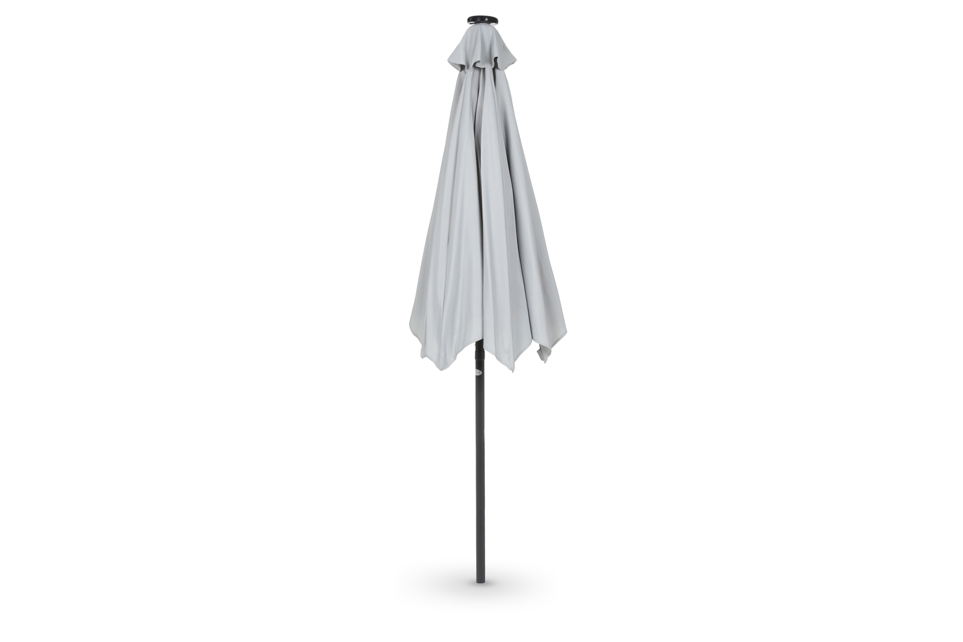 Parasol Malta z oświetleniem LED Grey / Light Grey- jasnoszary Parasol ogrodowy okrągły Malta Grey / Light Grey Ø 270 cm z oświetleniem LED