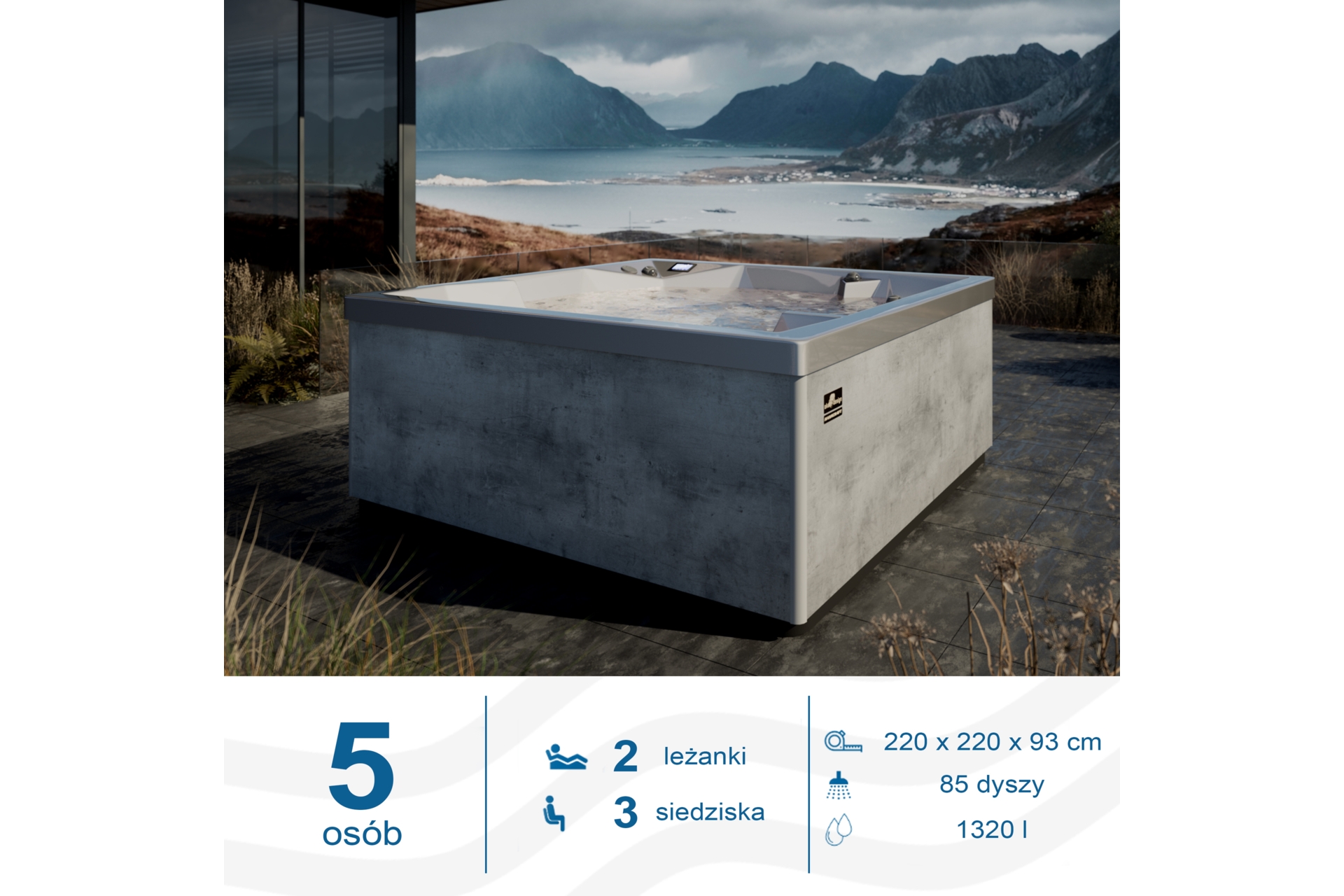 Wanna ogrodowa z hydromasażem Hanscraft Diamond