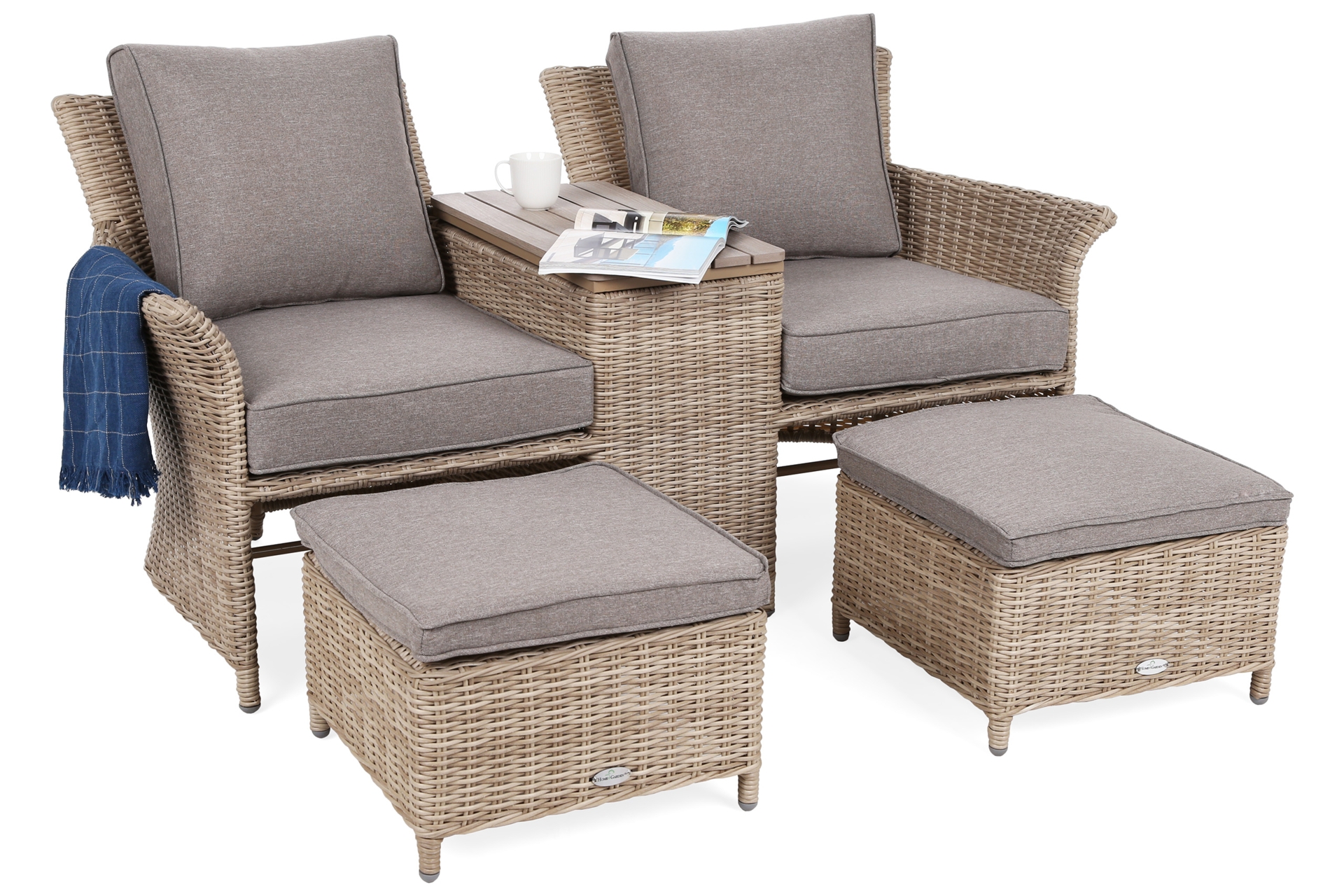 Sofa ogrodowa Milos Plus Beige / Beige Melange