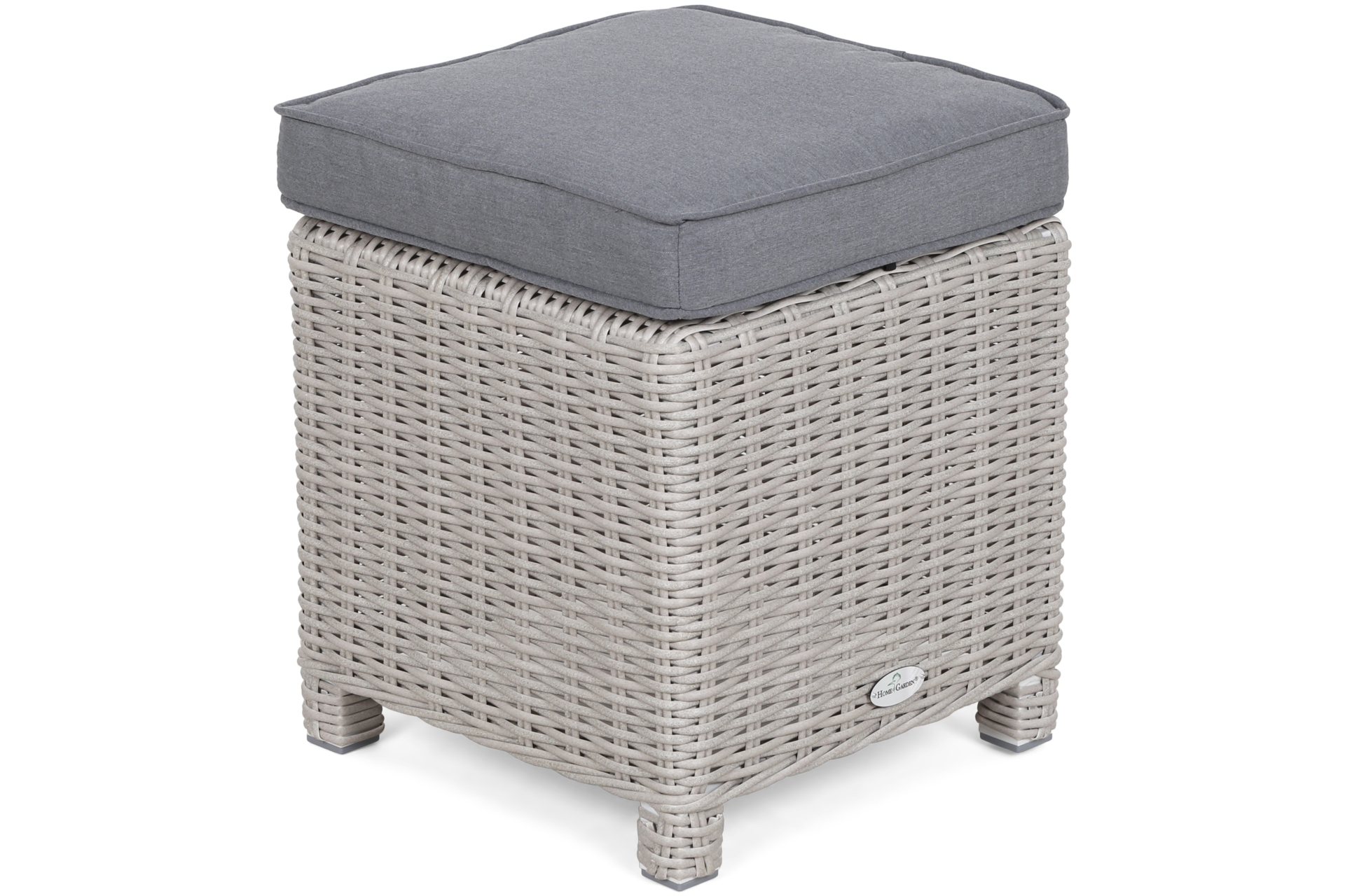 Puf ogrodowy technorattanowy California White / Grey