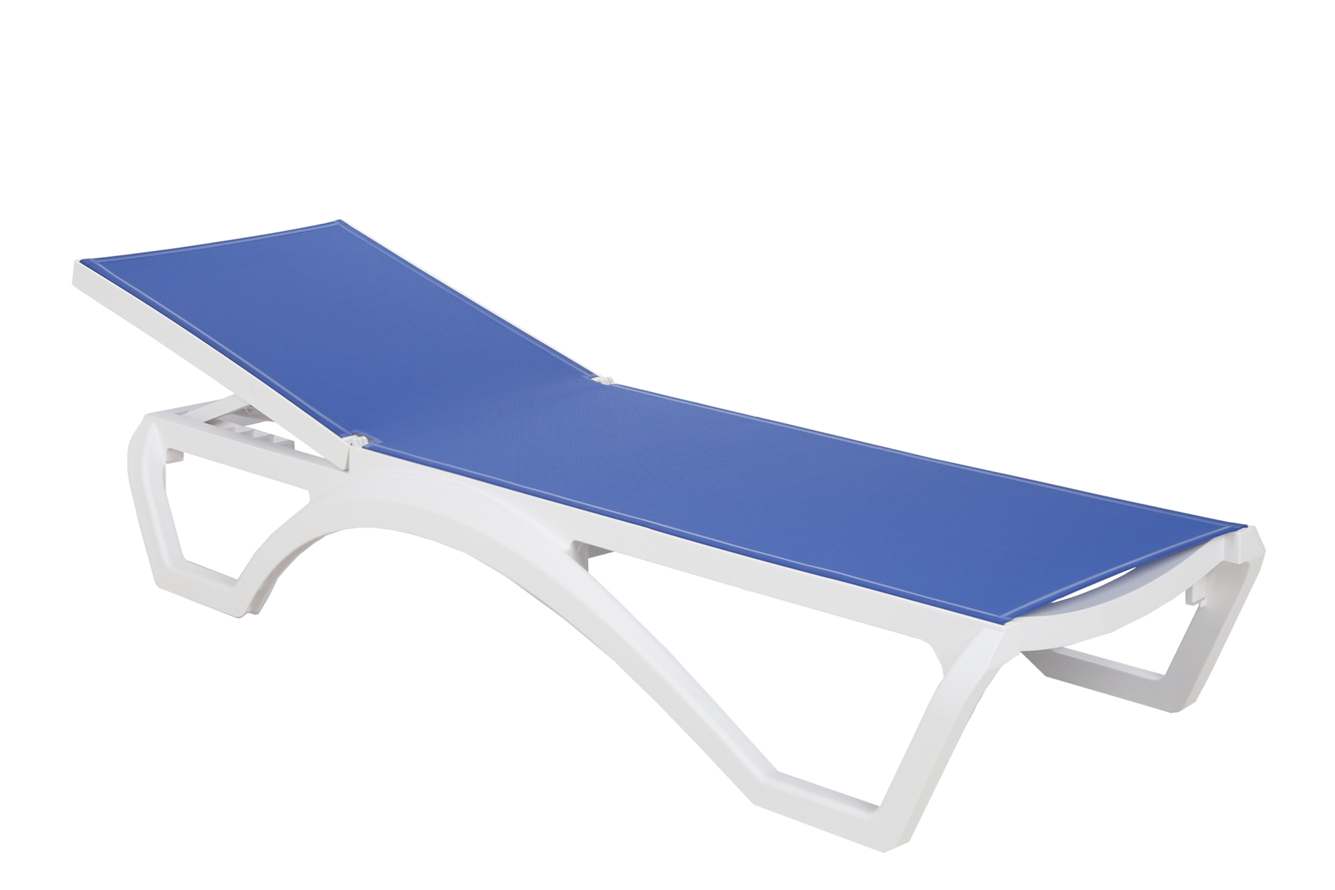 Leżak ogrodowy Monako White / Blue