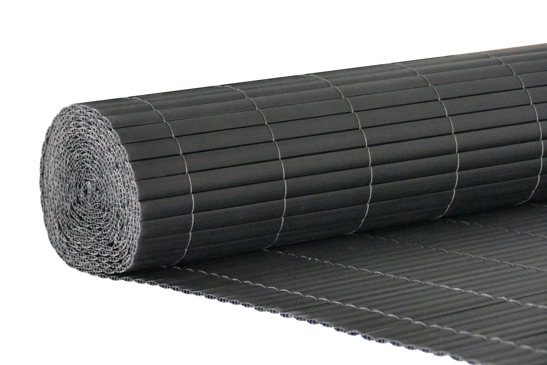 Mata PVC na balkon 200x250 Mata PVC na ogrodzenie 2 x 25 m szara