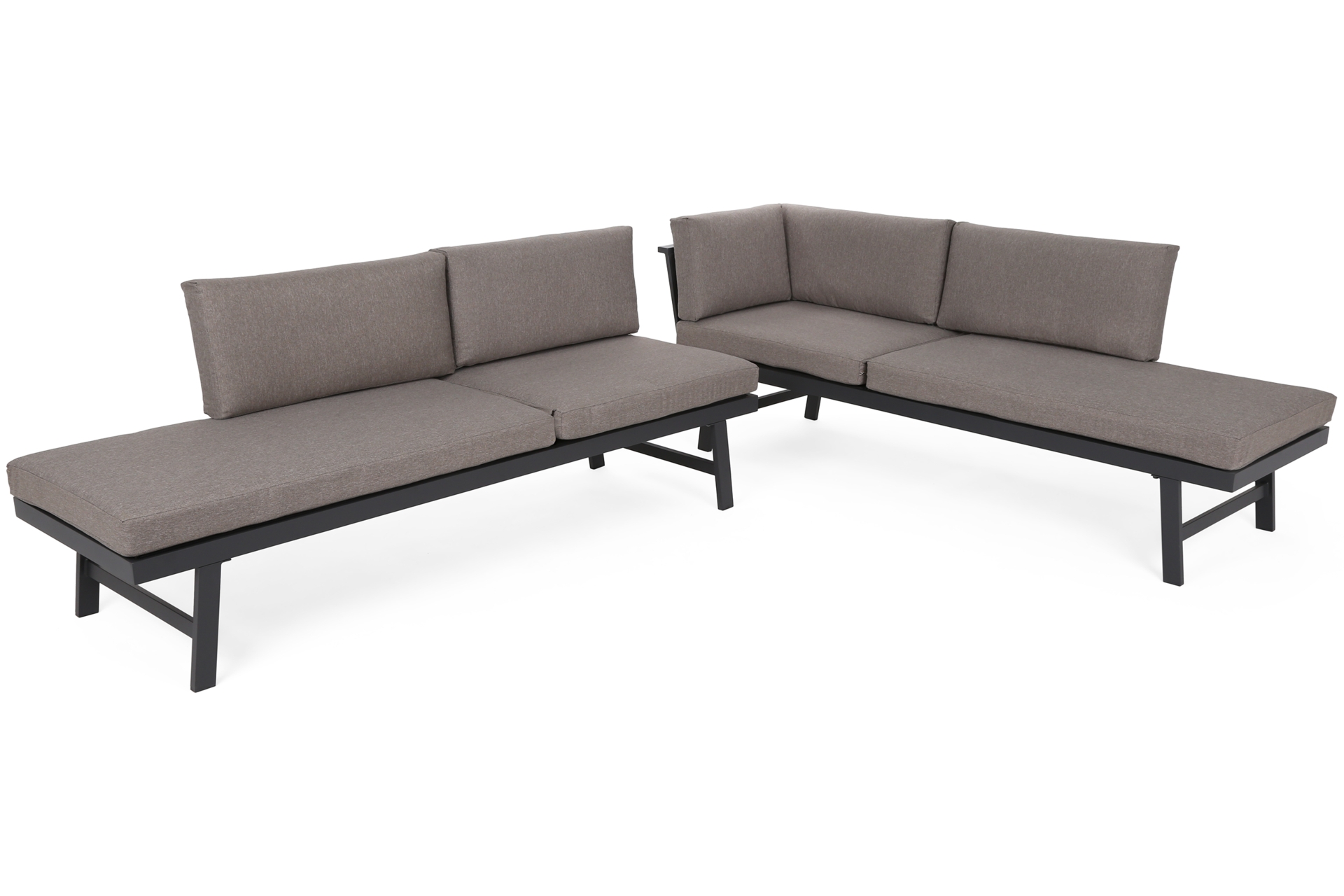 Narożnik ogrodowy aluminiowy Porto Grey / Taupe