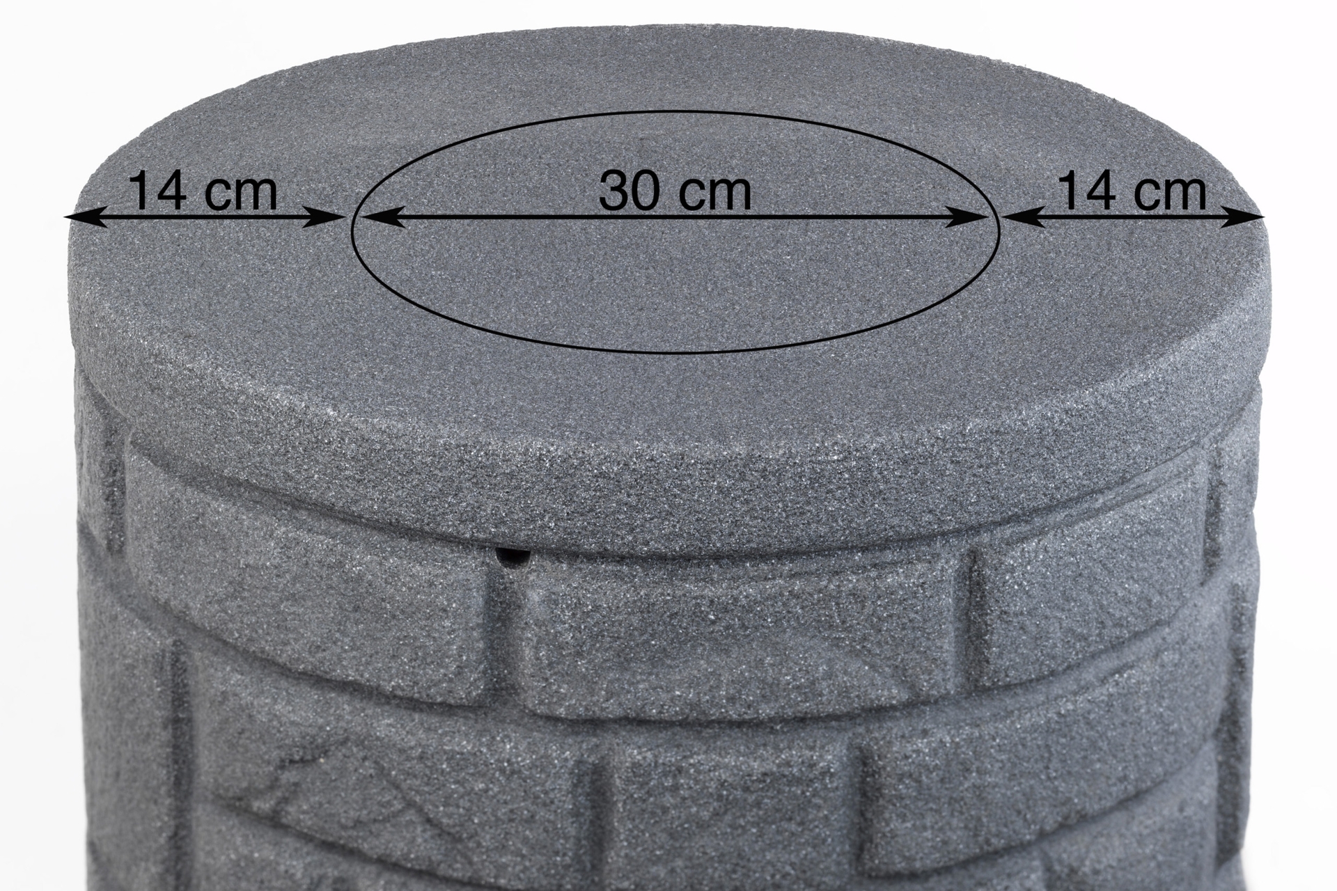 Zbiornik na deszczówkę MPI Arcado 230 l czarny granit - na wodę deszczową Zbiornik na deszczówkę MPI Arcado 230 l czarny granit