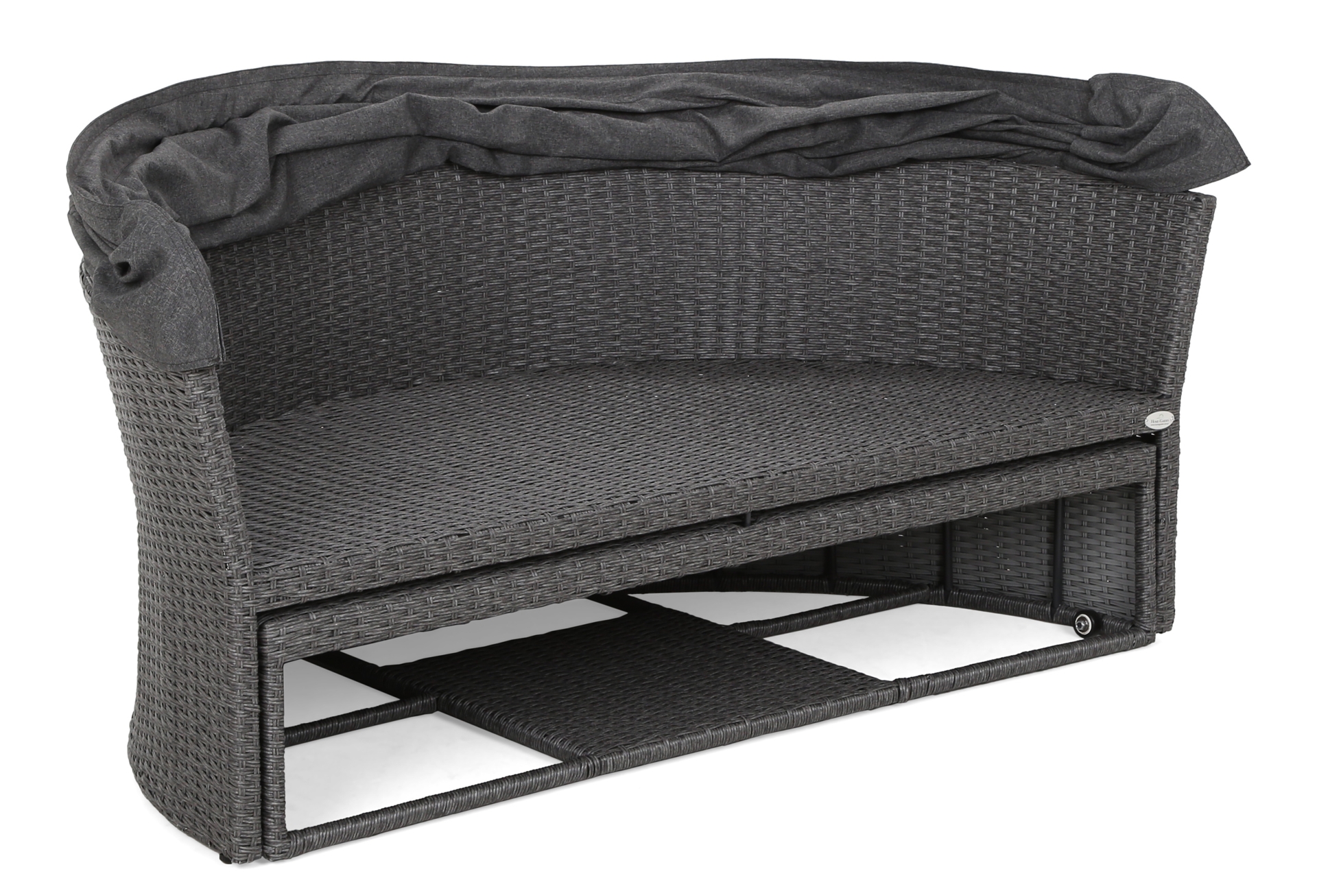 Sofa ogrodowa z baldachimem Sydney Grey / Grey Melange - dla 3 osób - szara Sofa ogrodowa z baldachimem Sydney Grey / Grey Melange