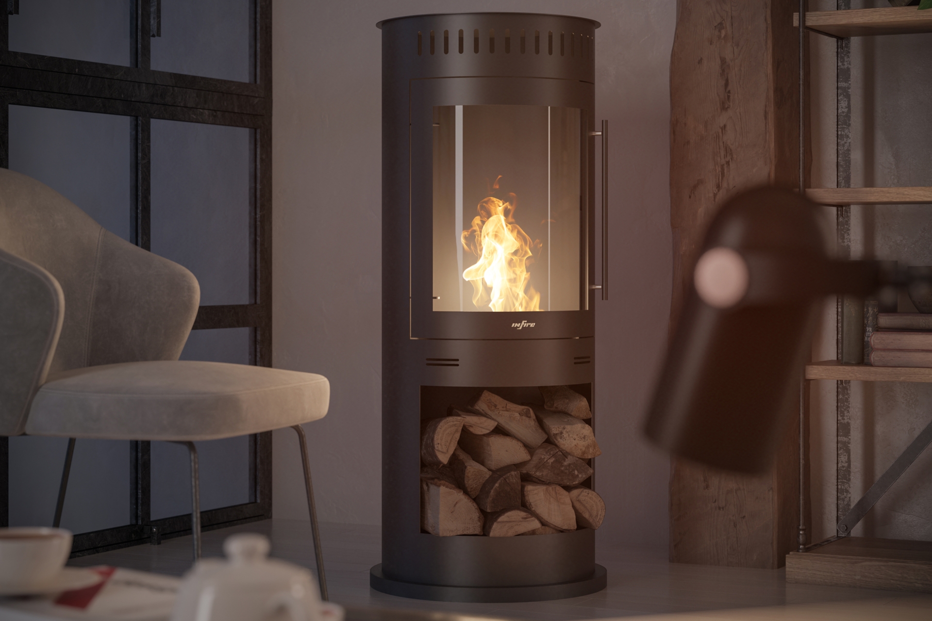 Biokominek na taras Infire Incoza 4 czarny Biokominek Infire Incoza 4 czarny