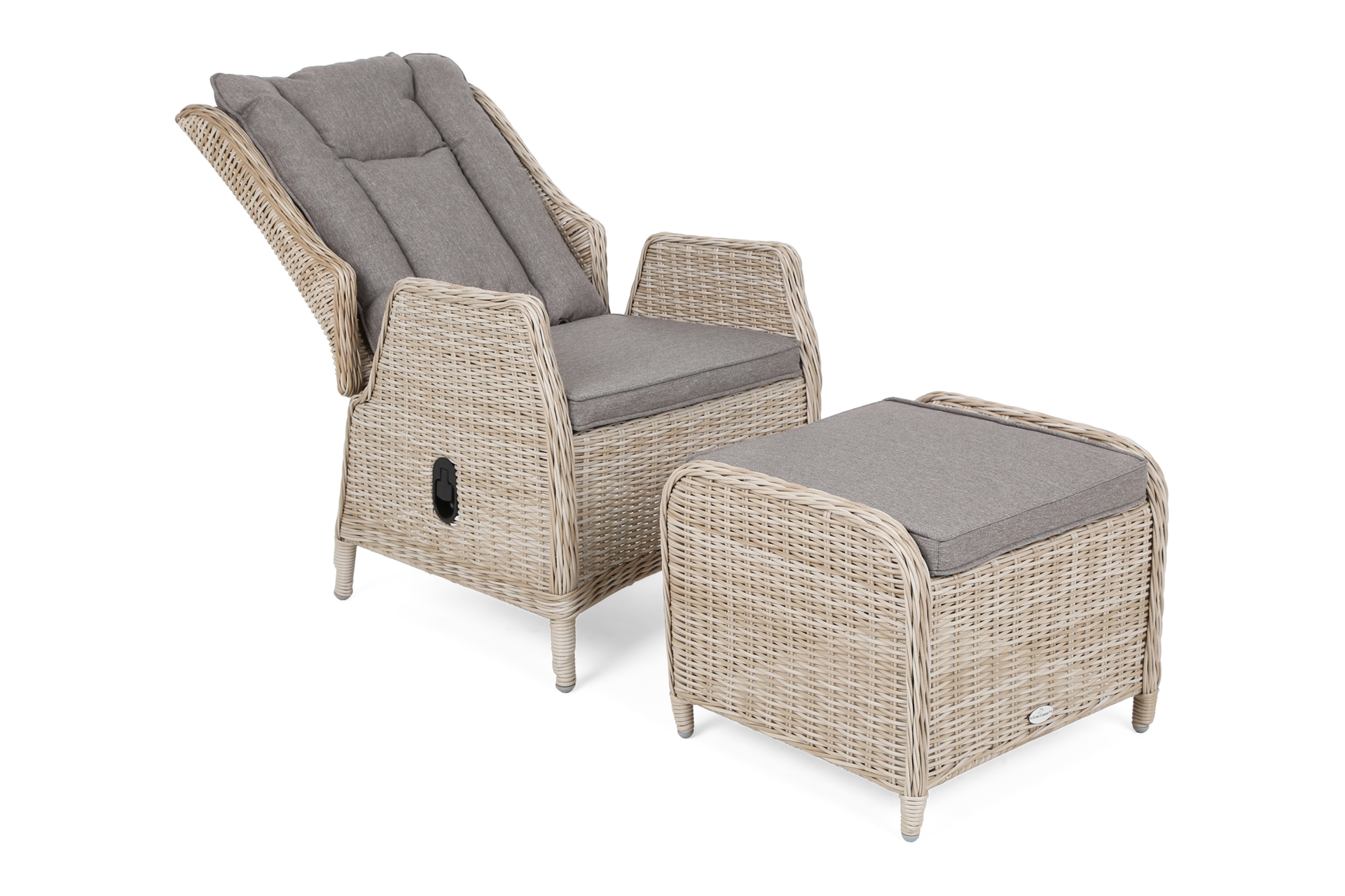 Podnóżek technorattanowy Bristol Beige / Beige Melange