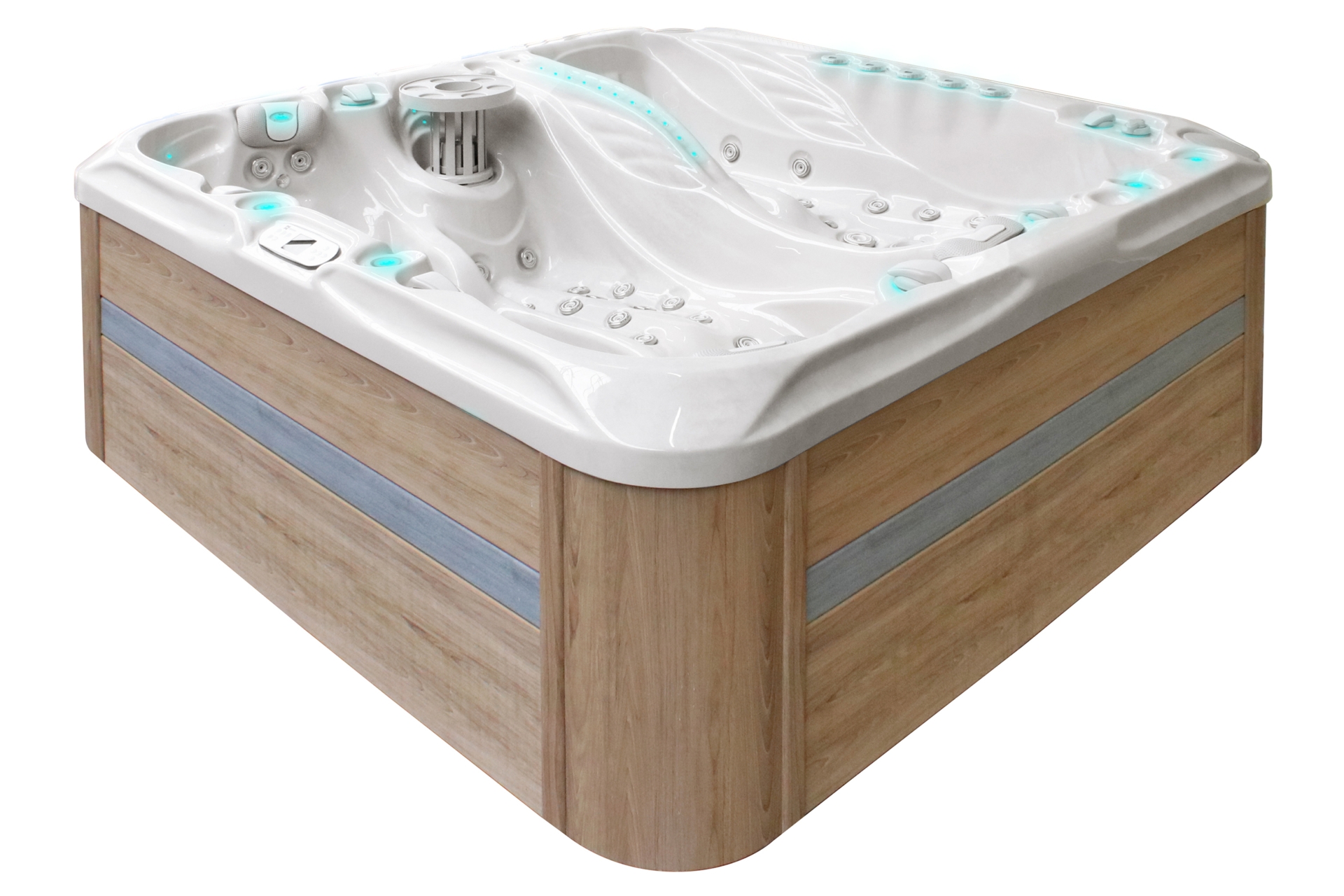 Wanna ogrodowa z hydromasażem Aquess Euphoria 7203 4-osobowa Sterling White / OAK