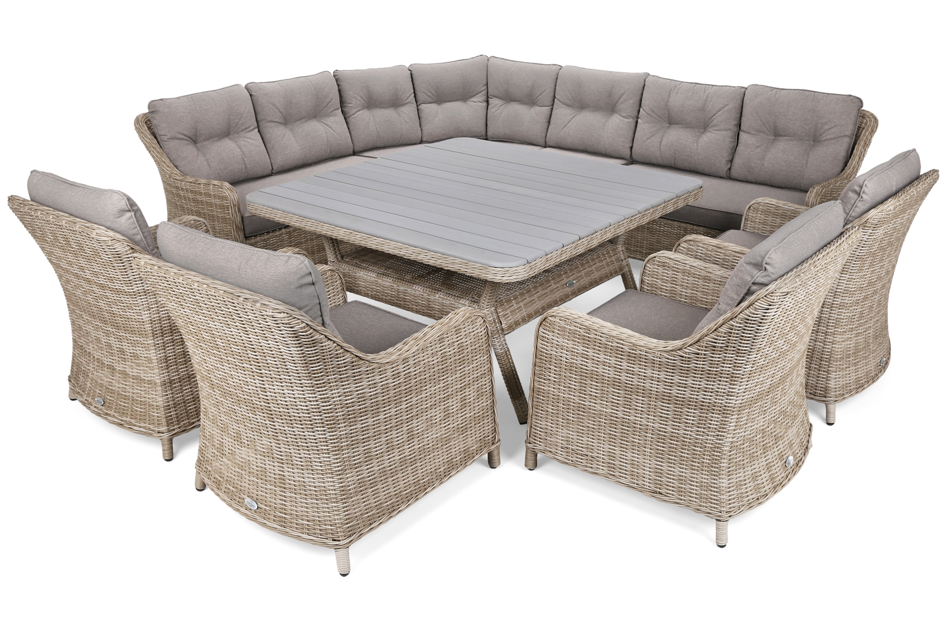 Narożne meble ogrodowe technorattanowe Windsor Beige / Beige Melange