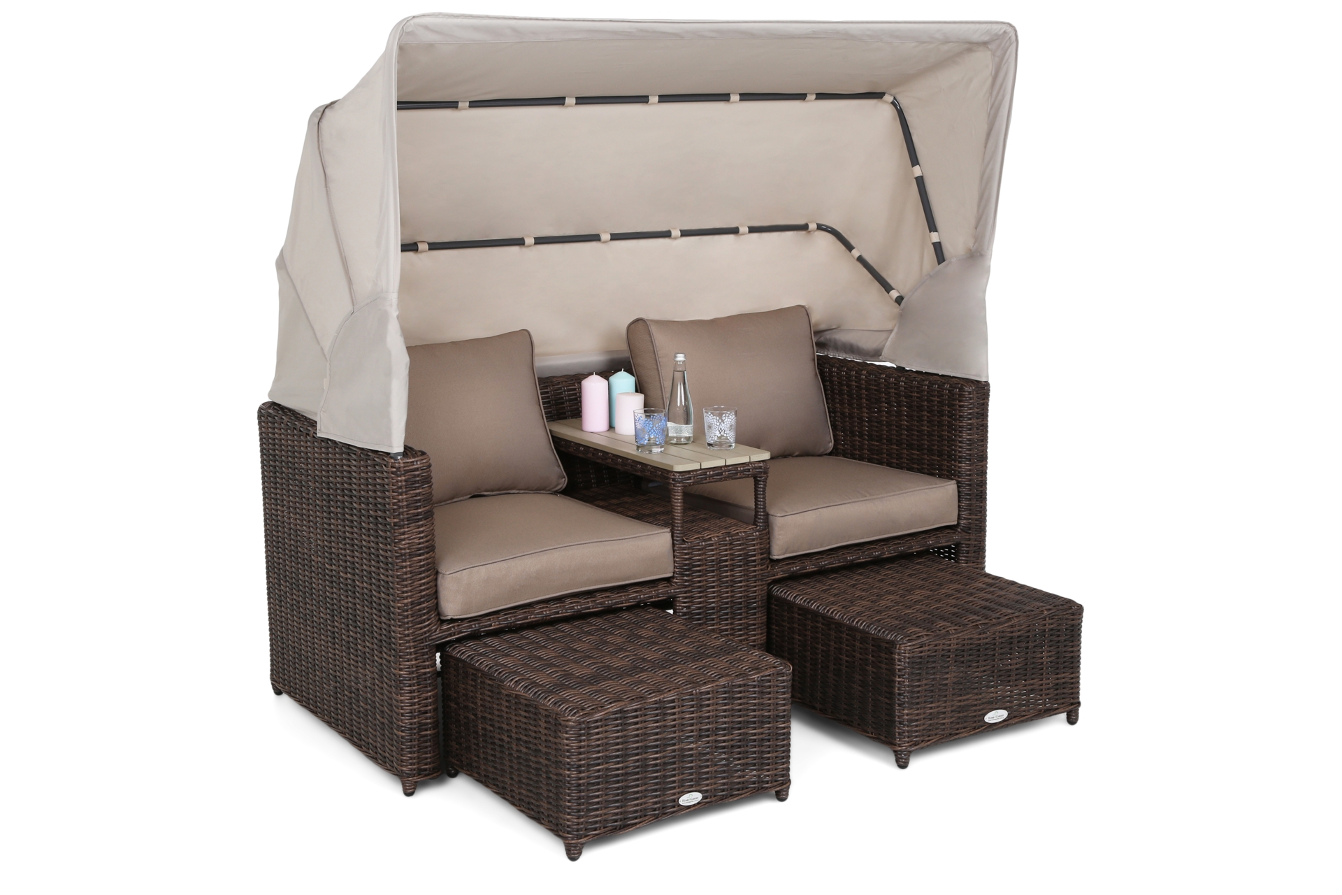 Kosz ogrodowy technorattanowy Michigan Brown Mat / Brown Melange