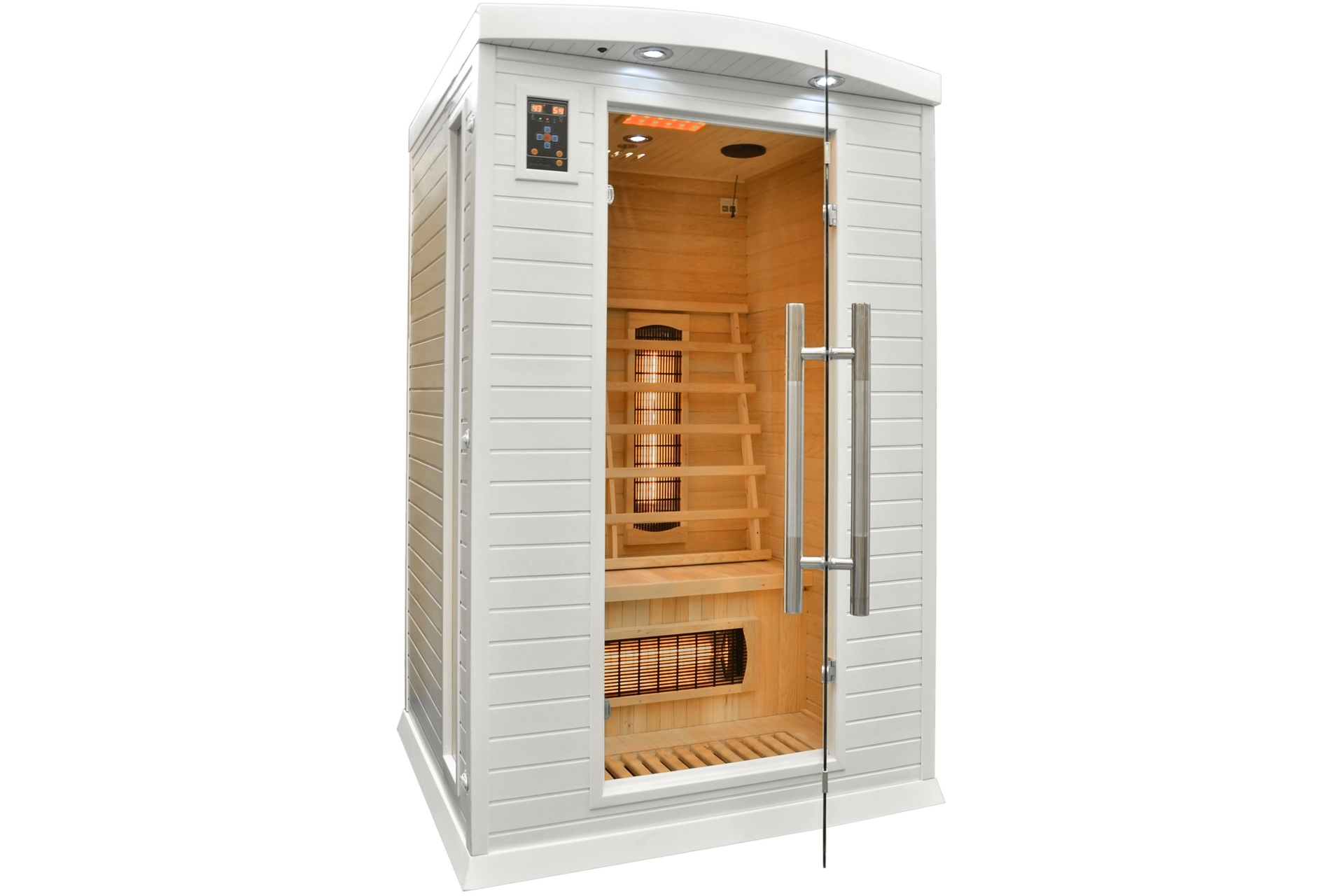 Sauna infrared DH2 White z koloroterapią - biała - dla 2 osób Sauna infrared DH2 White z koloroterapią