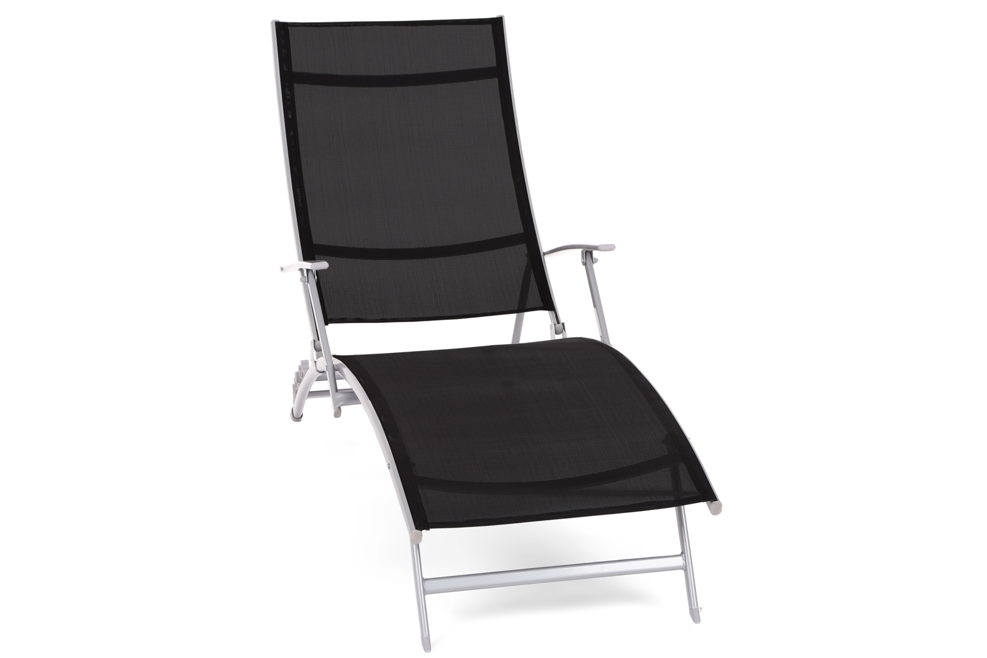Leżak ogrodowy metalowy Summer Silver / Black