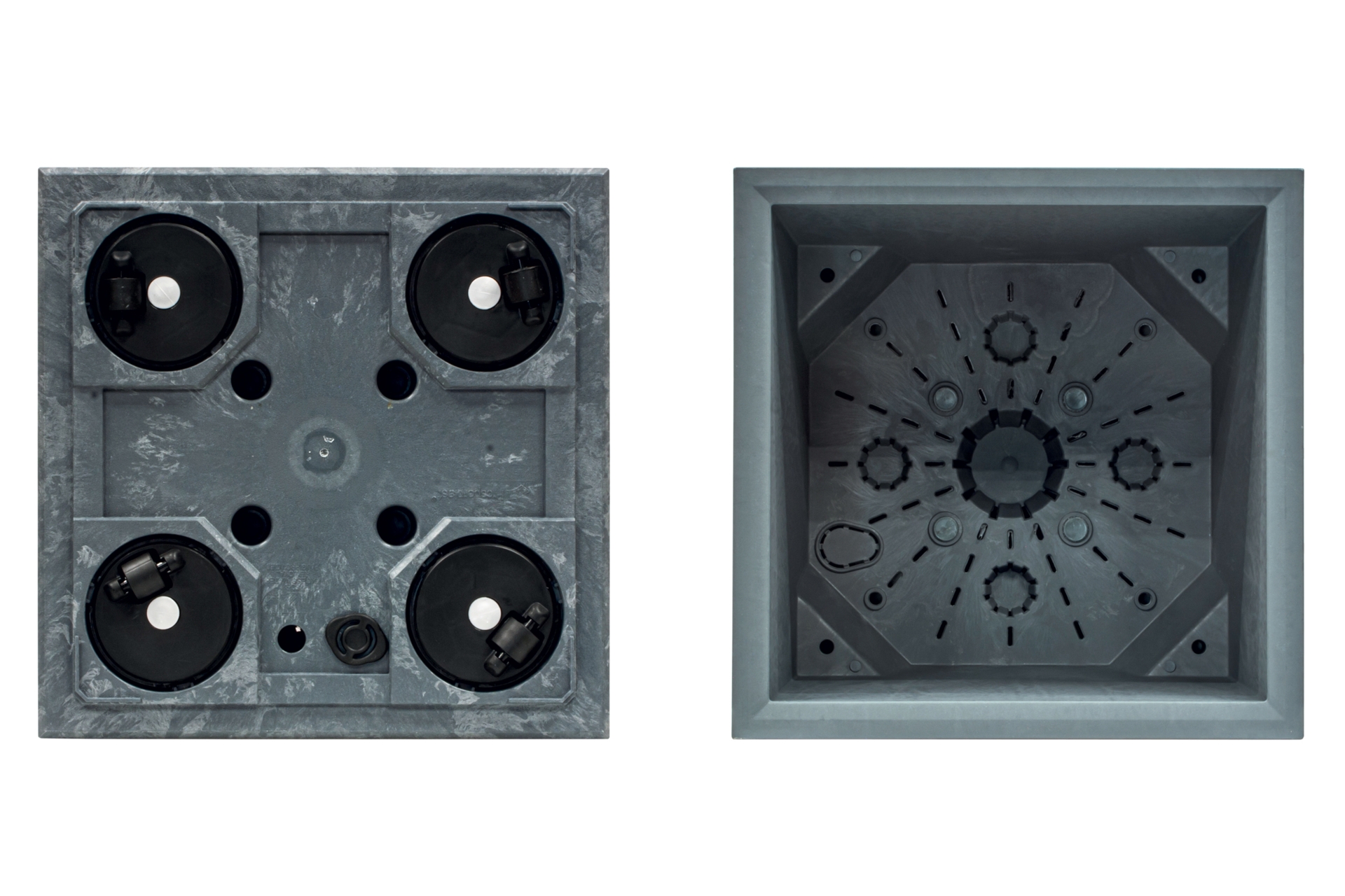 Donica ogrodowa Sierra Square Beton Effect Marengo 31 l