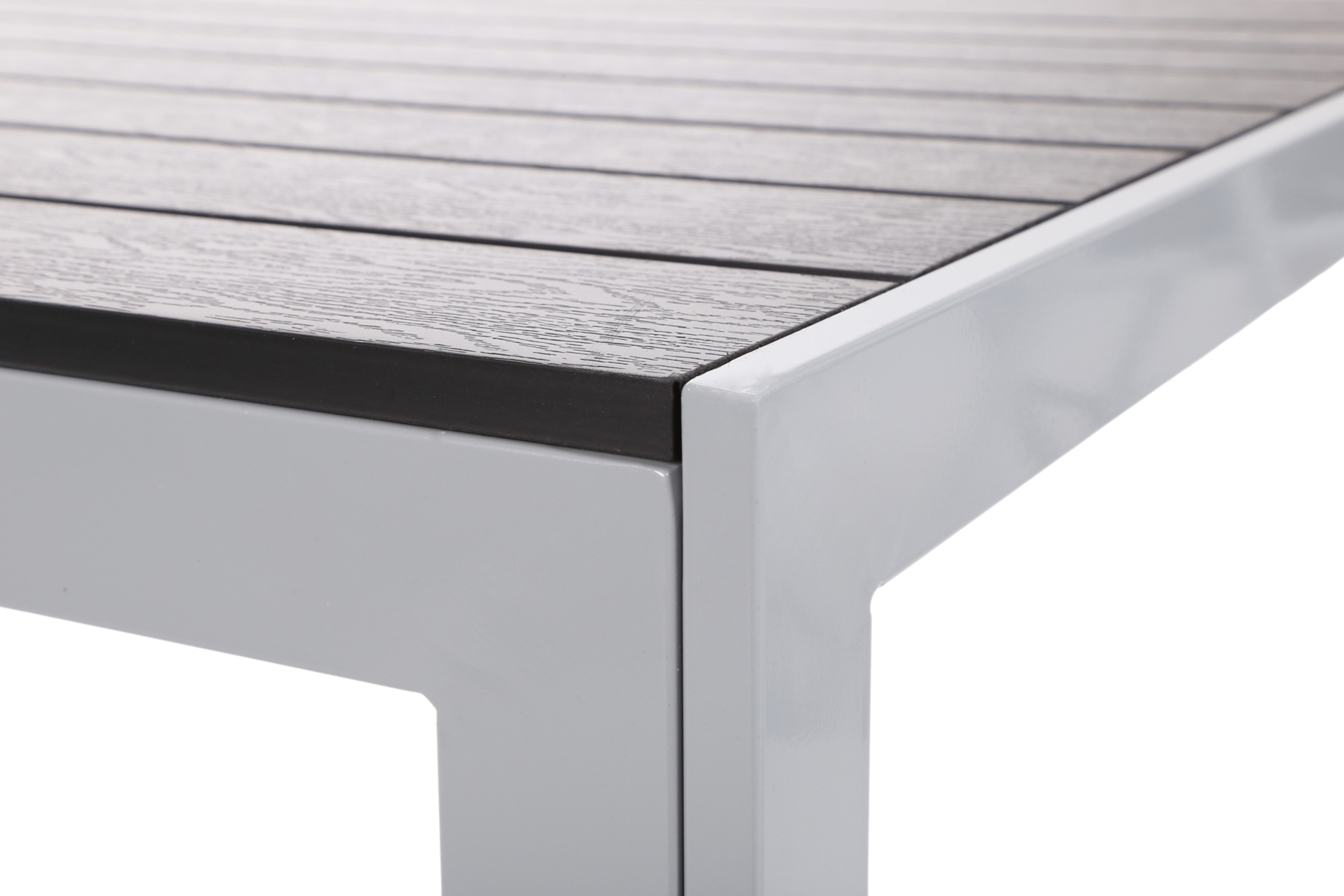 Meble ogrodowe aluminiowe Ibiza 185 cm Silver / Black 8+1 - składane - dla 8 osób Meble ogrodowe aluminiowe Ibiza 185 cm Silver / Black 8+1