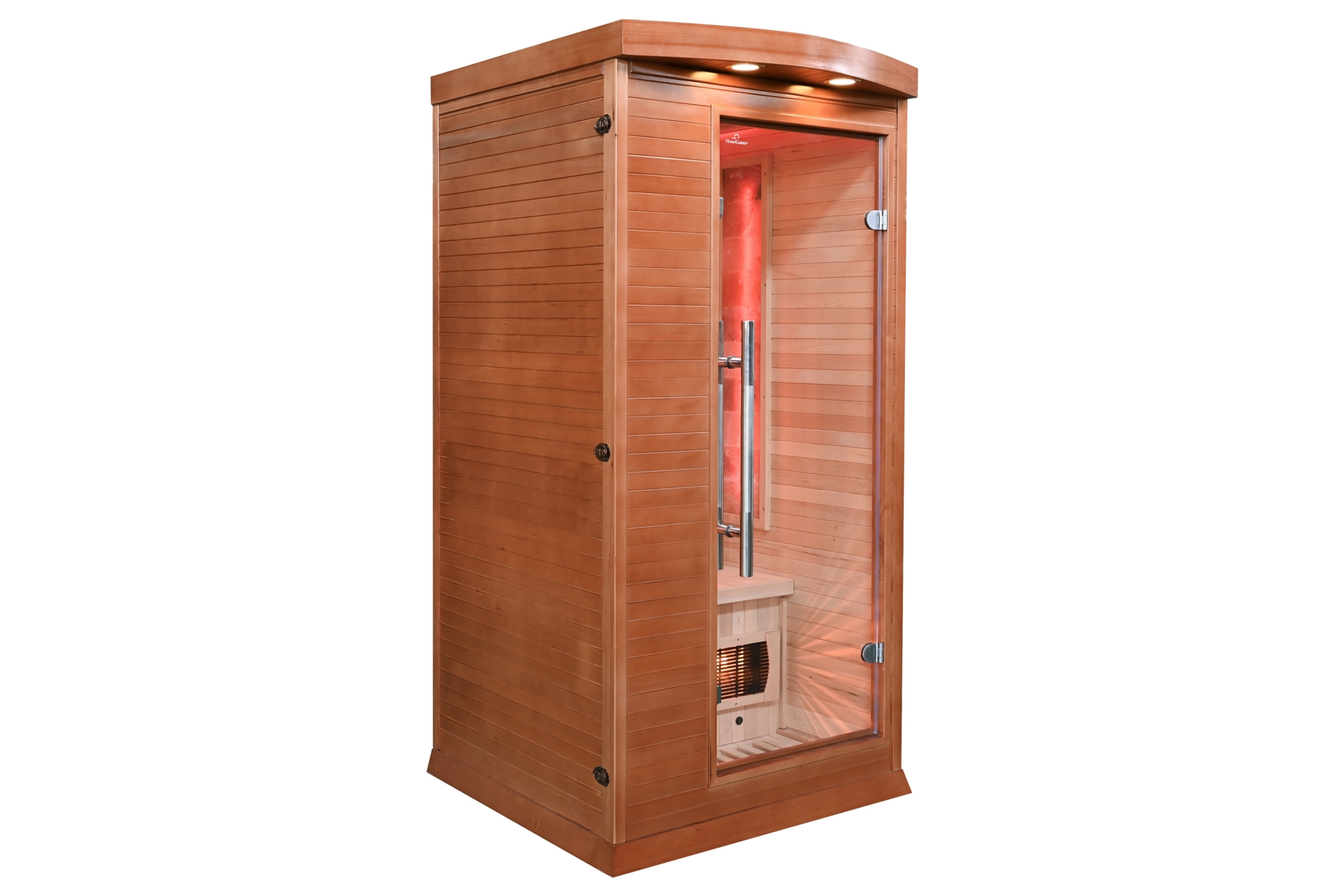 Sauna infrared Nordum Classic 1-osobowa WiFi brązowa - domowa - z panelami solnymi Sauna infrared Nordum Classic 1-osobowa WiFi brązowa