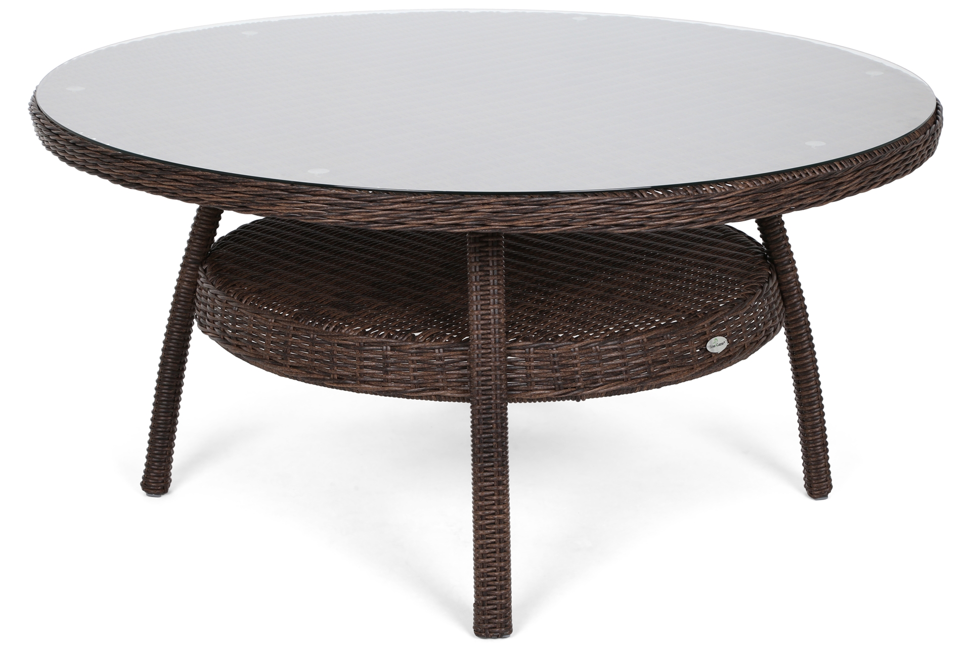 Meble ogrodowe technorattanowe Bristol Round Elegant 150 cm Brown Mat / Brown Melange 6+1