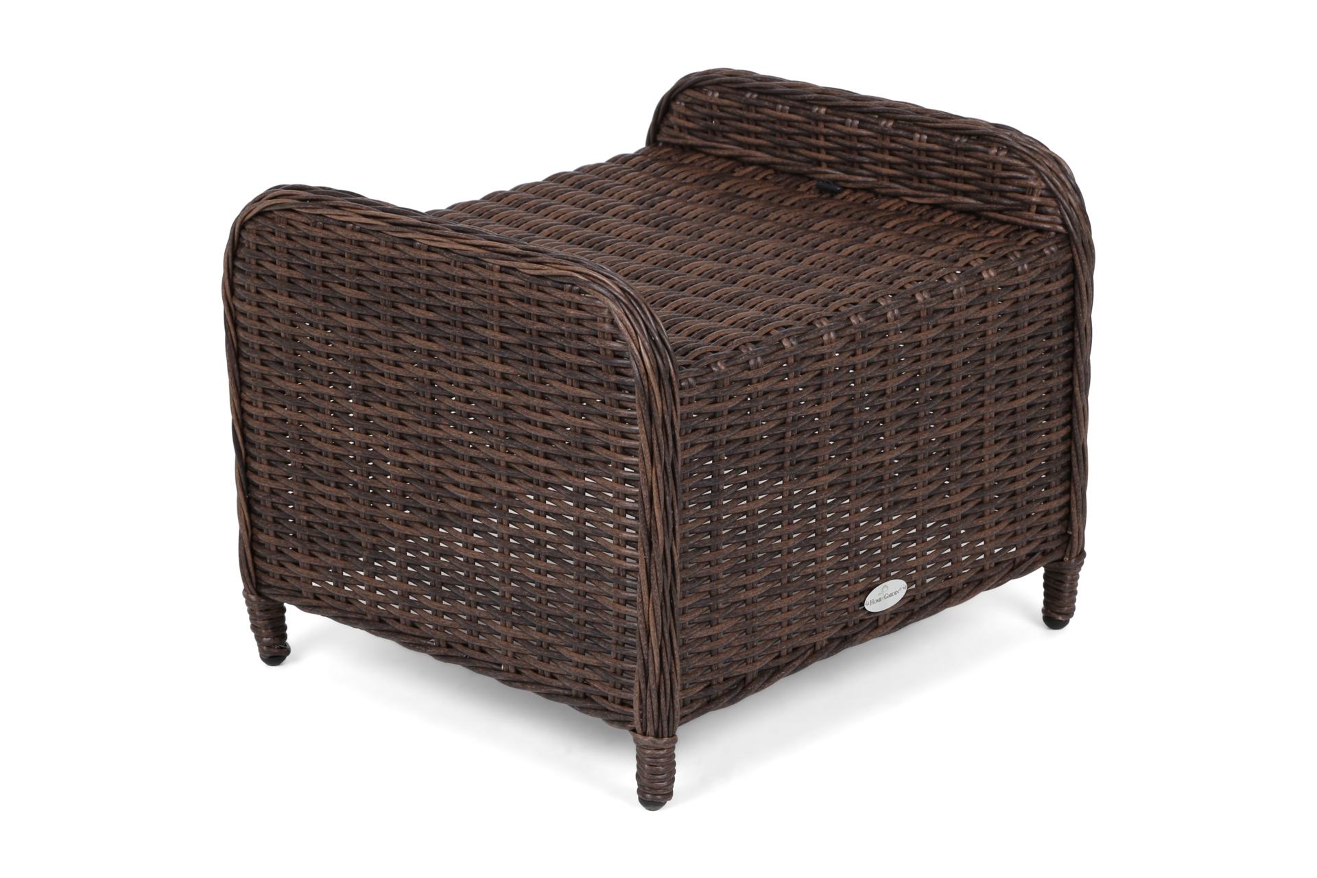 Podnóżek technorattanowy Bristol Brown Mat / Brown Melange