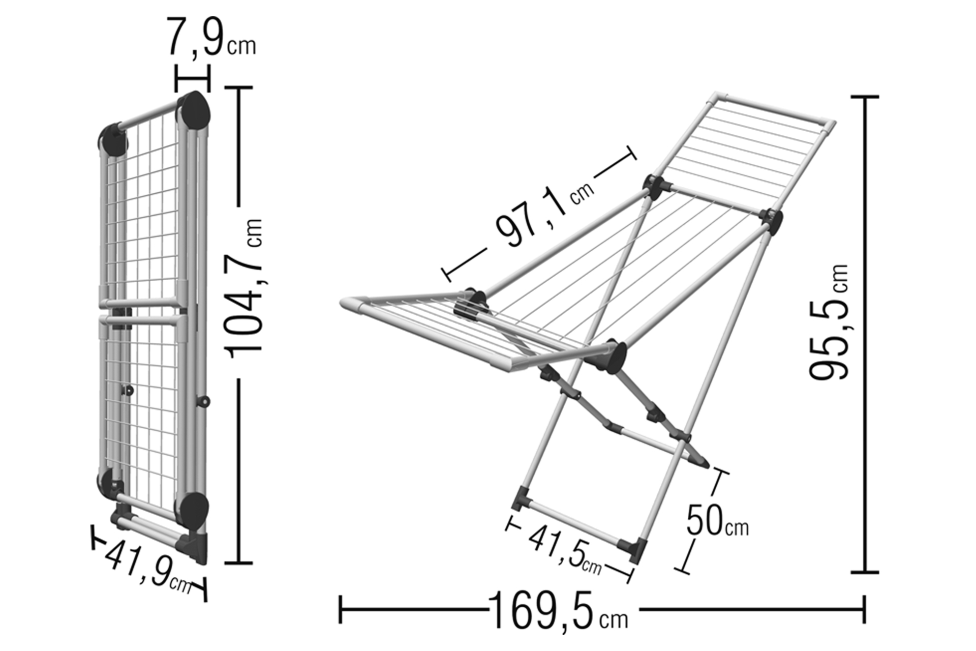 Suszarka na pranie Juwel Superdry Mini Obsidian Grey