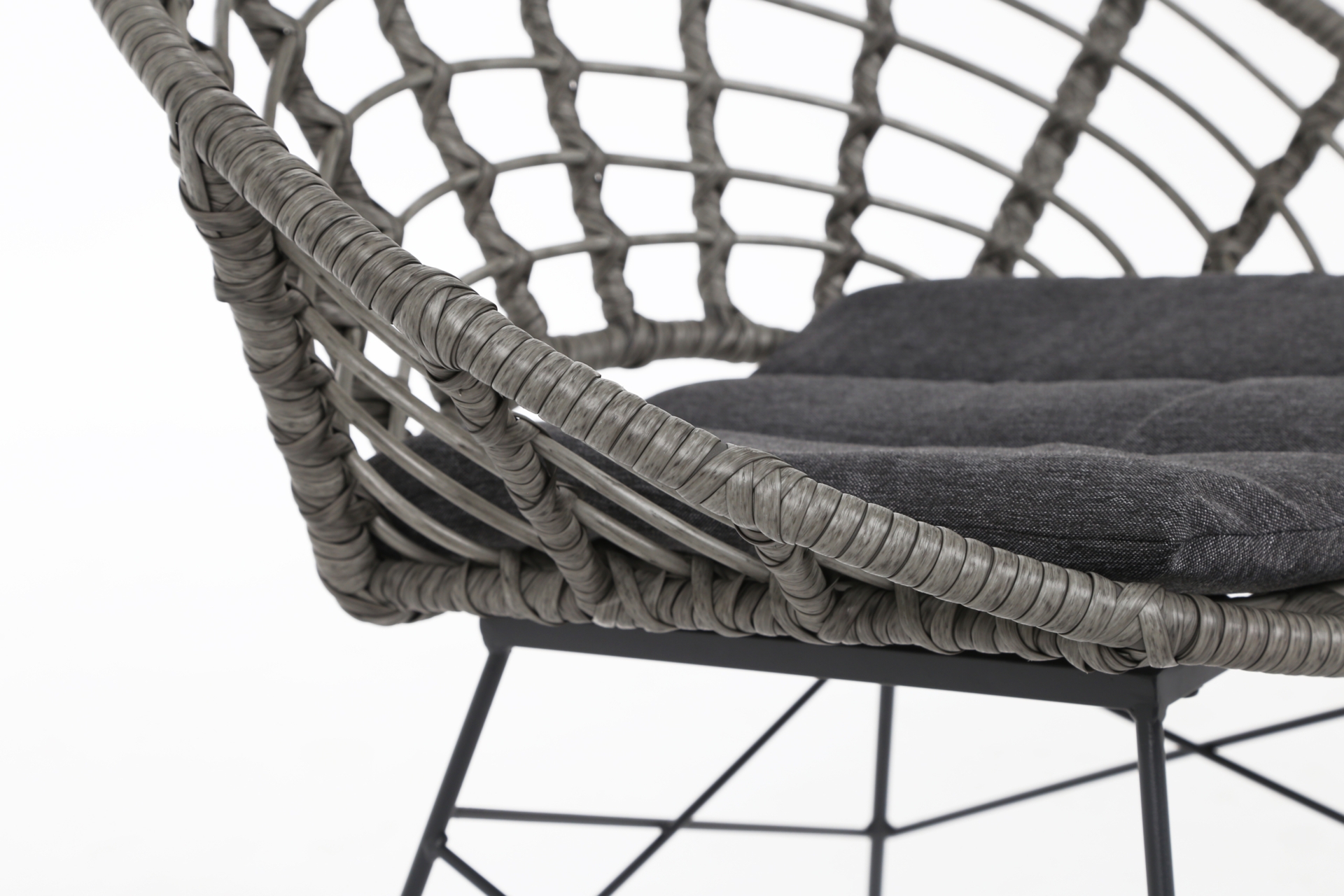 Krzesło technorattanowe Zanzibar Grey / Grey