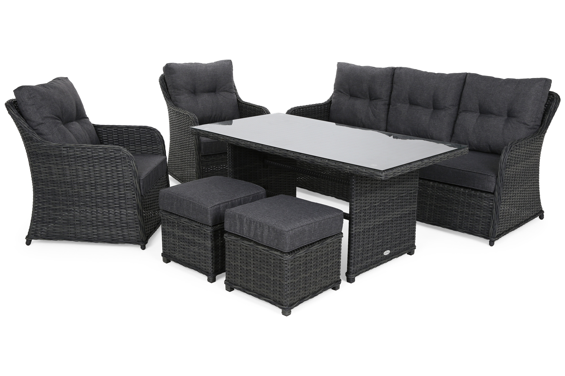 Meble ogrodowe technorattanowe Bergamo Grey / Grey Melange