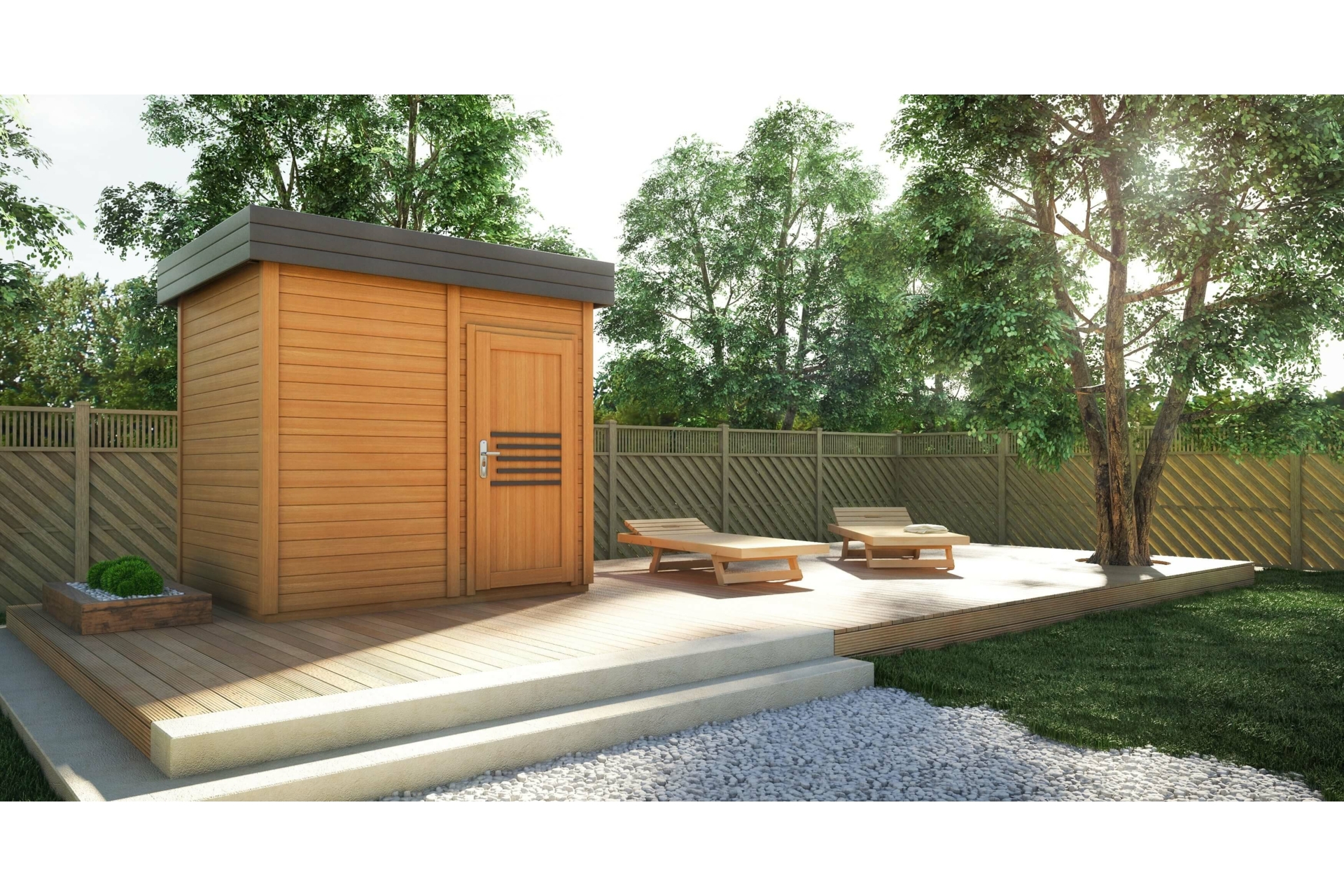 Sauna fińska zewnętrzna Prymulka Sauna fińska zewnętrzna Megiw Prymulka