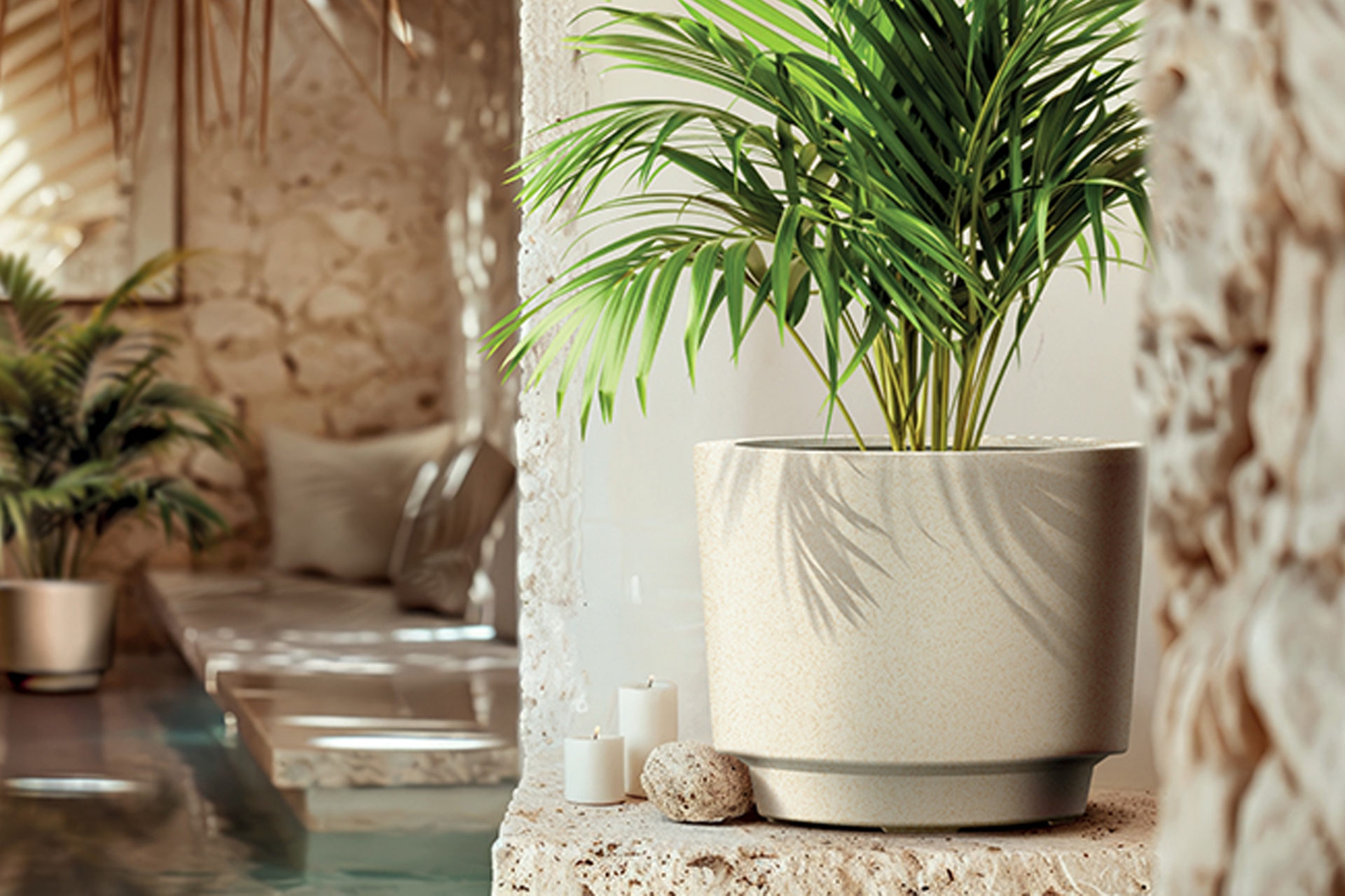 Donica ogrodowa Splito Round Sand 25 l