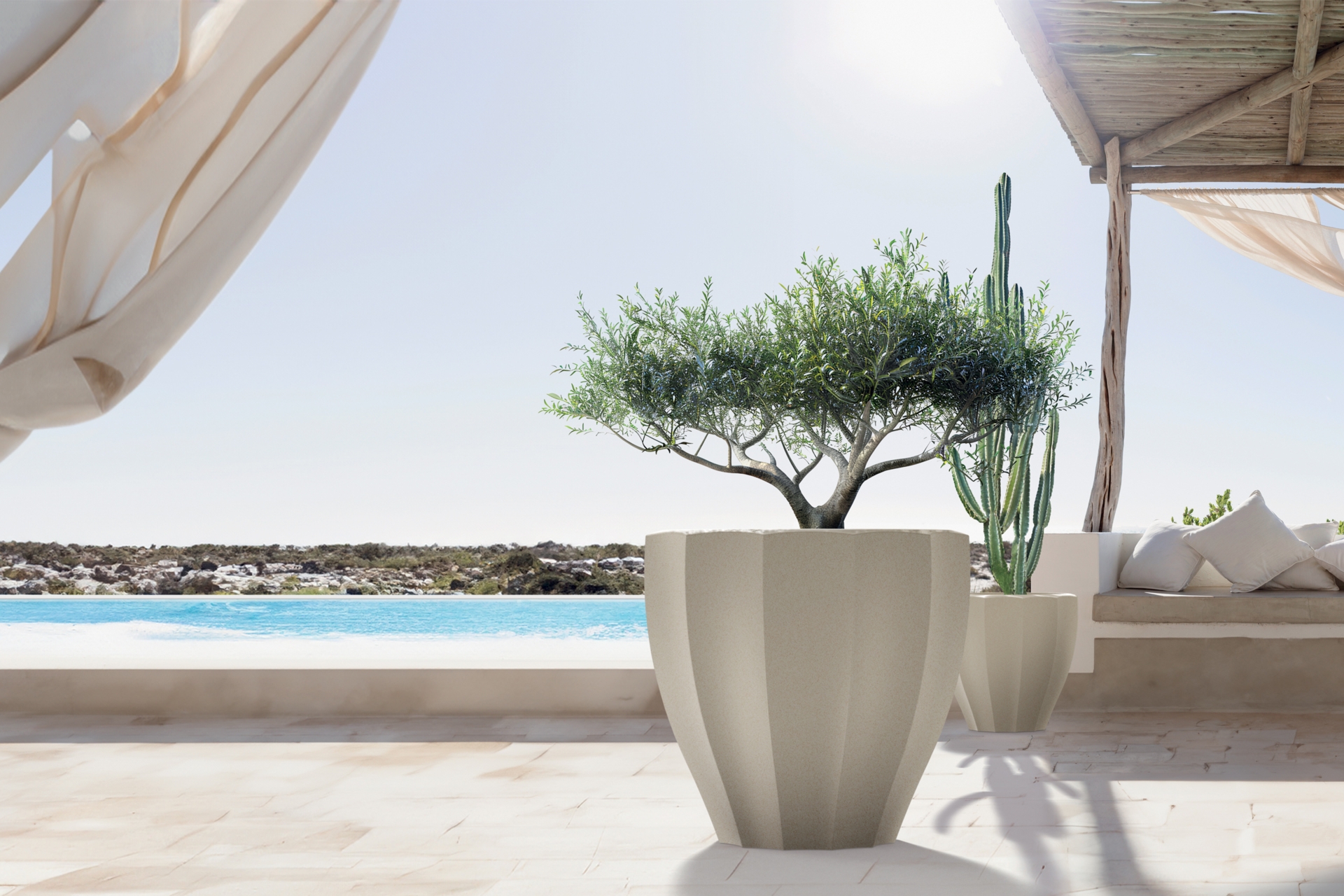 Donica ogrodowa Rona Concrete Gray 11 l