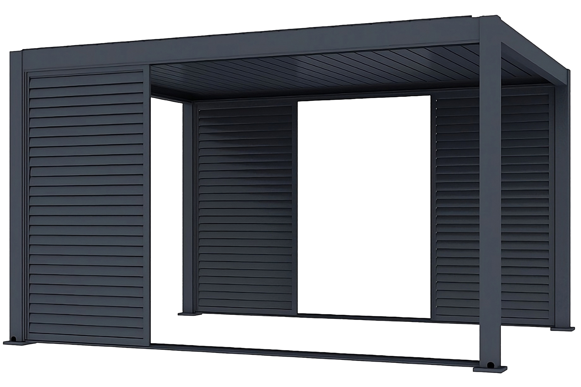 Przesuwna ścianka żaluzjowa 4 m do pergoli Schatler Nova Lux Alu